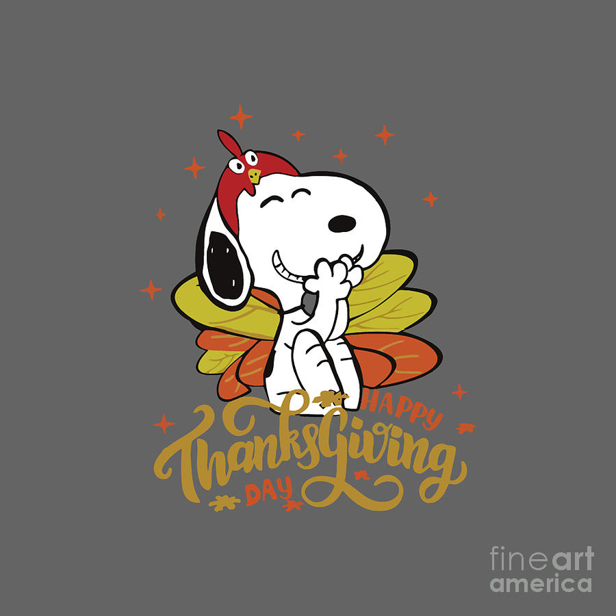 Happy thanksgiving snoopy Digital Art