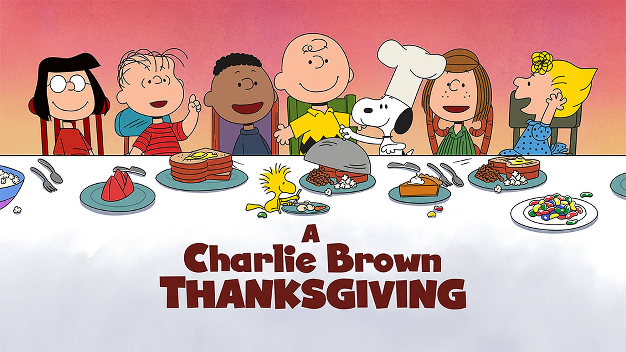 Download Charlie Brown Thanksgiving Feast Wallpaper