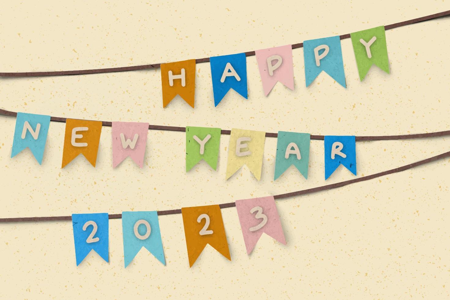 Happy new year 2023 is coming wallpaper with blank space can put text on clean cute color