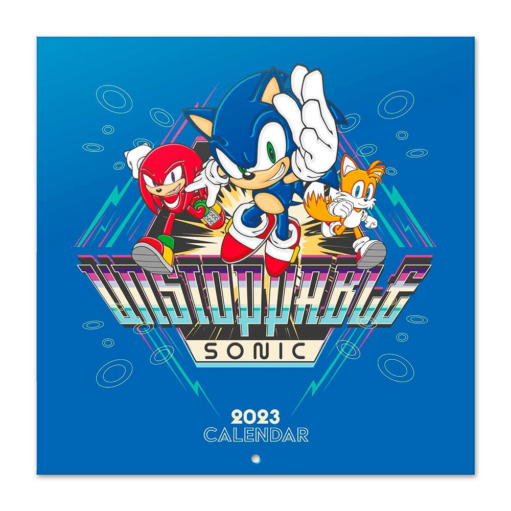 Grupo erik Sonic 2023 Calendar 30 x 30 Cm Blue