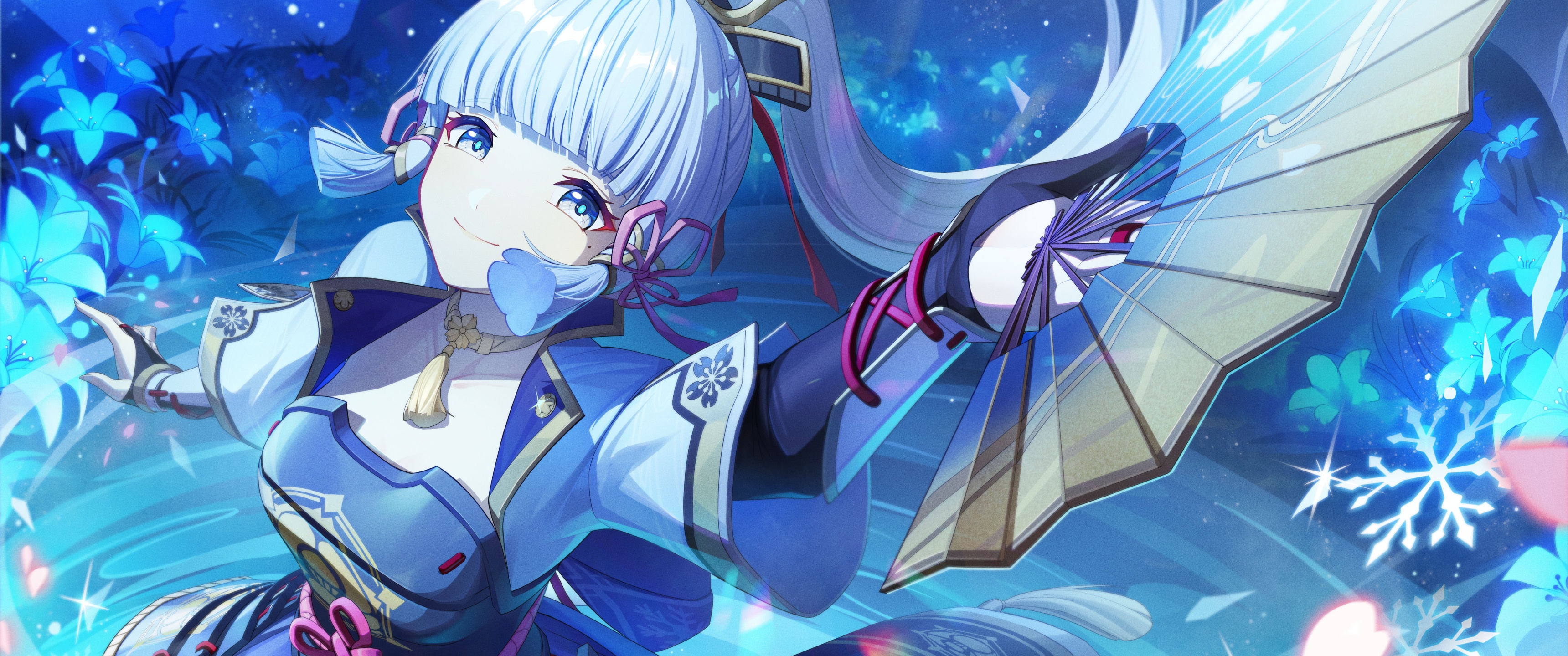 Kamisato Ayaka Wallpaper 4K, Genshin Impact, Games