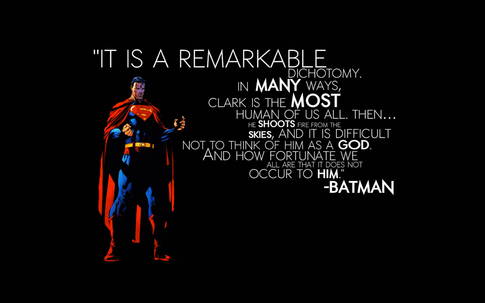 Download Superman In Batman Quotes Wallpaper