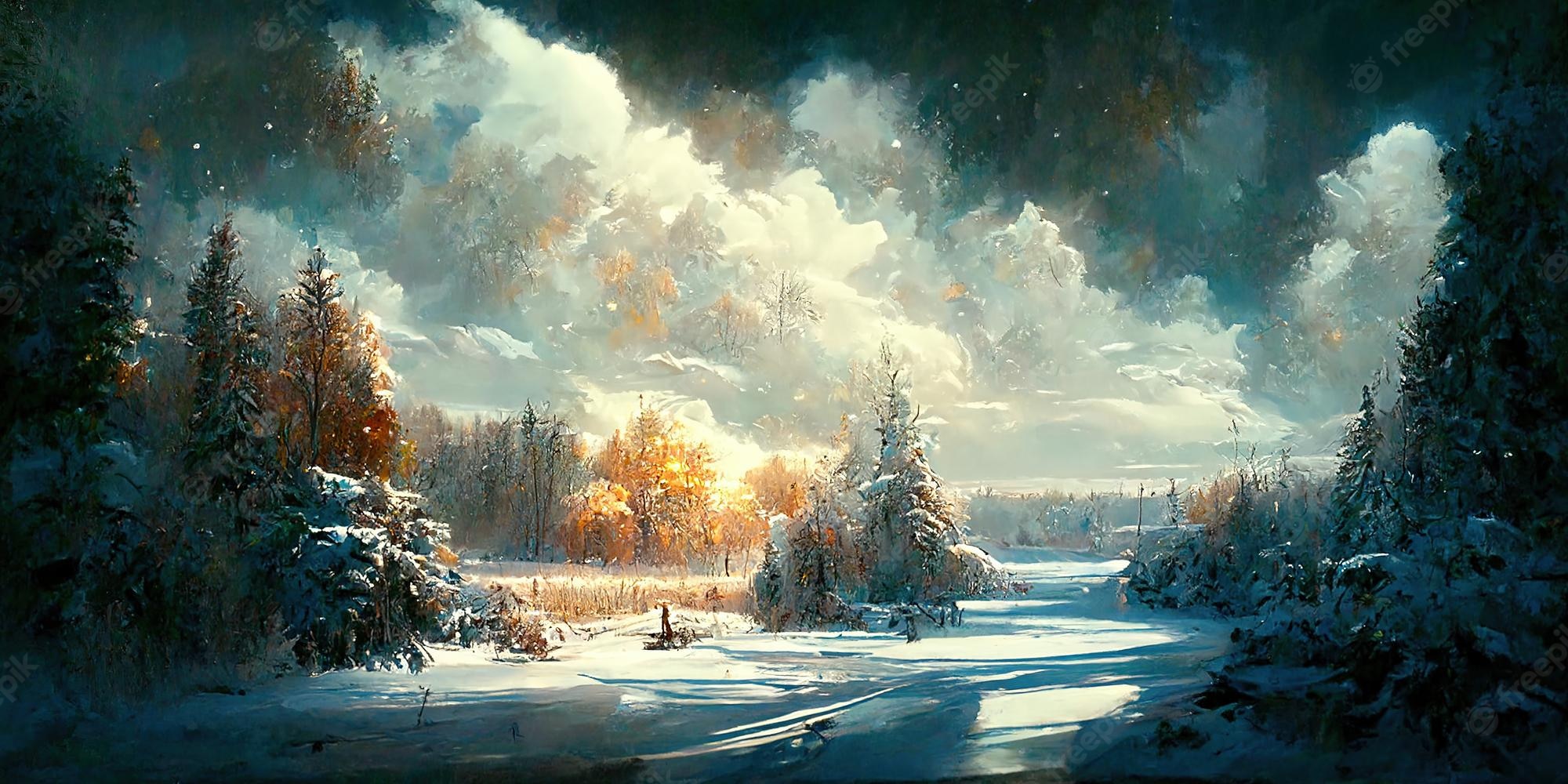 Winter Painting Season Wallpapers - Wallpaper Cave