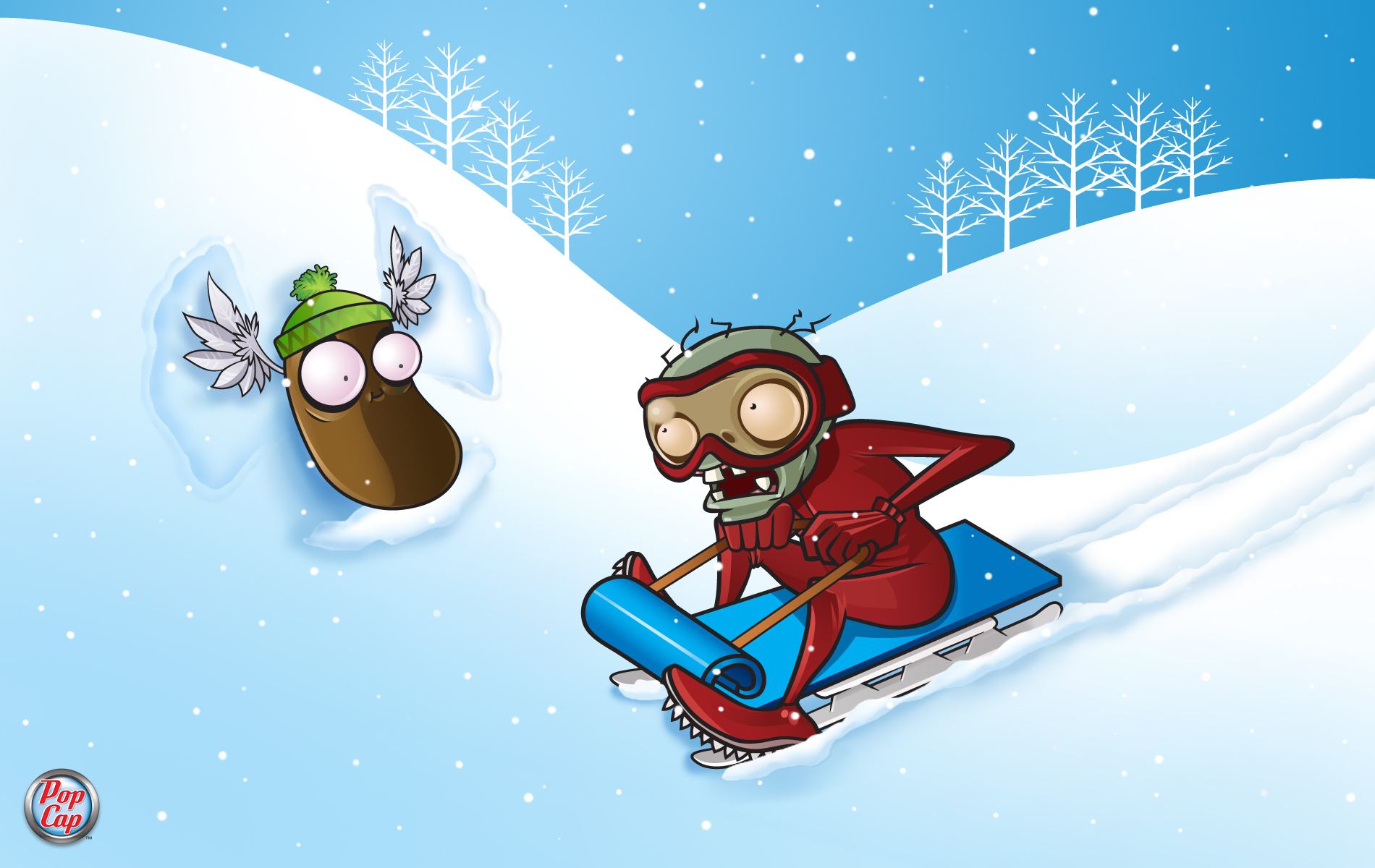 Plants vs. Zombies Winter Wallpaper