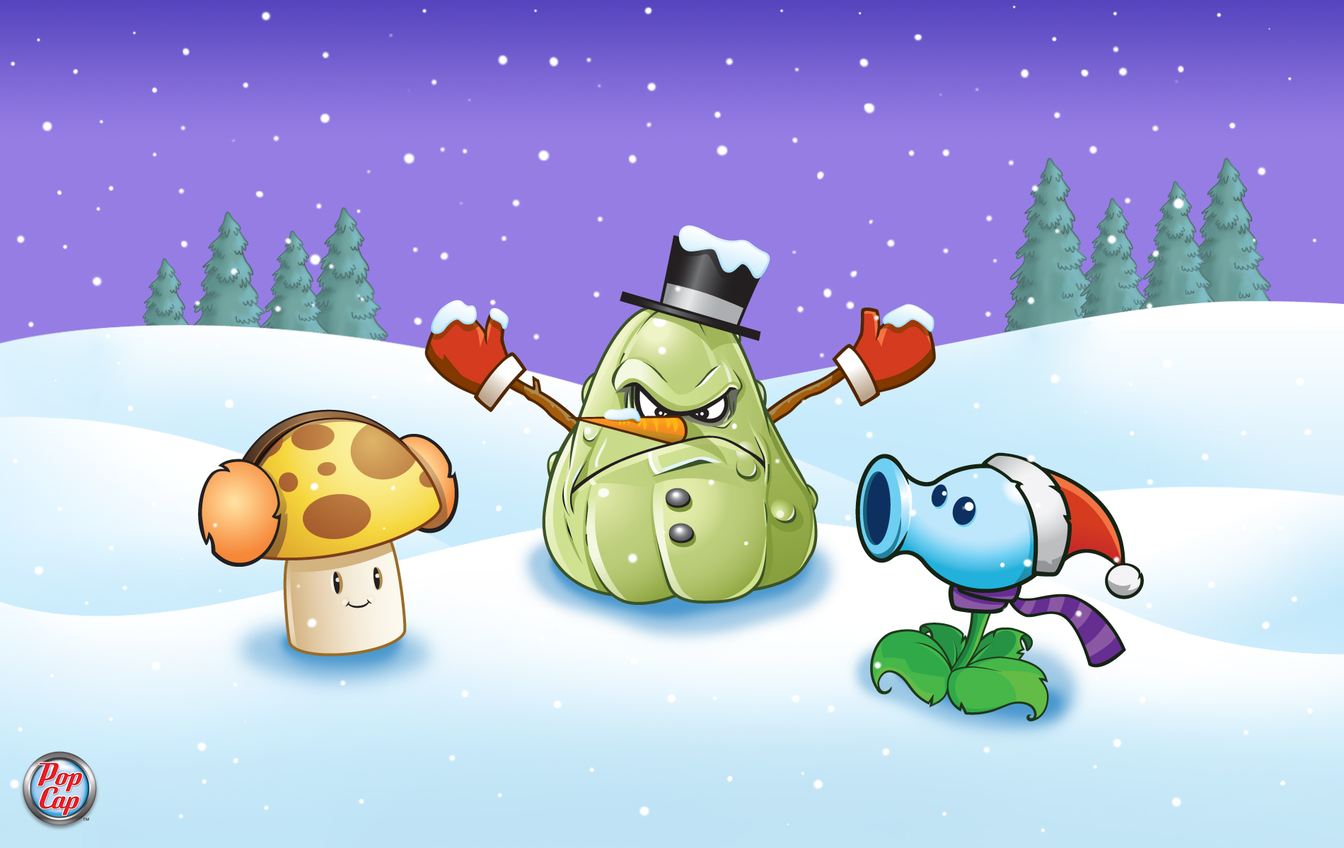 Plants vs. Zombies Winter Wallpaper