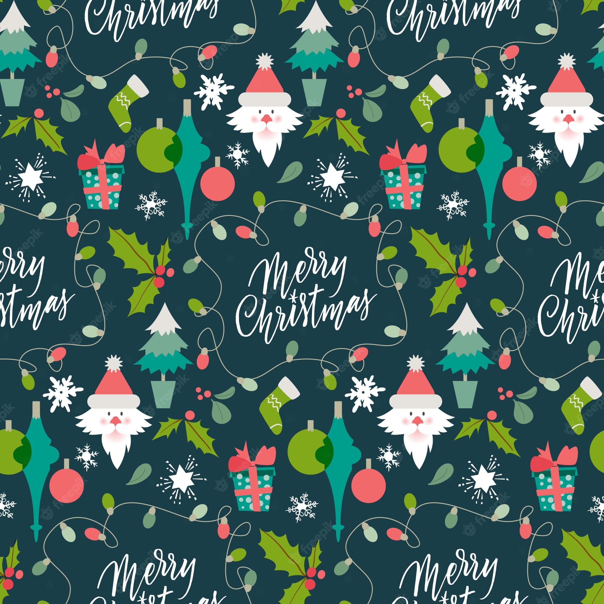Christmas pattern wallpaper Image. Free Vectors, & PSD