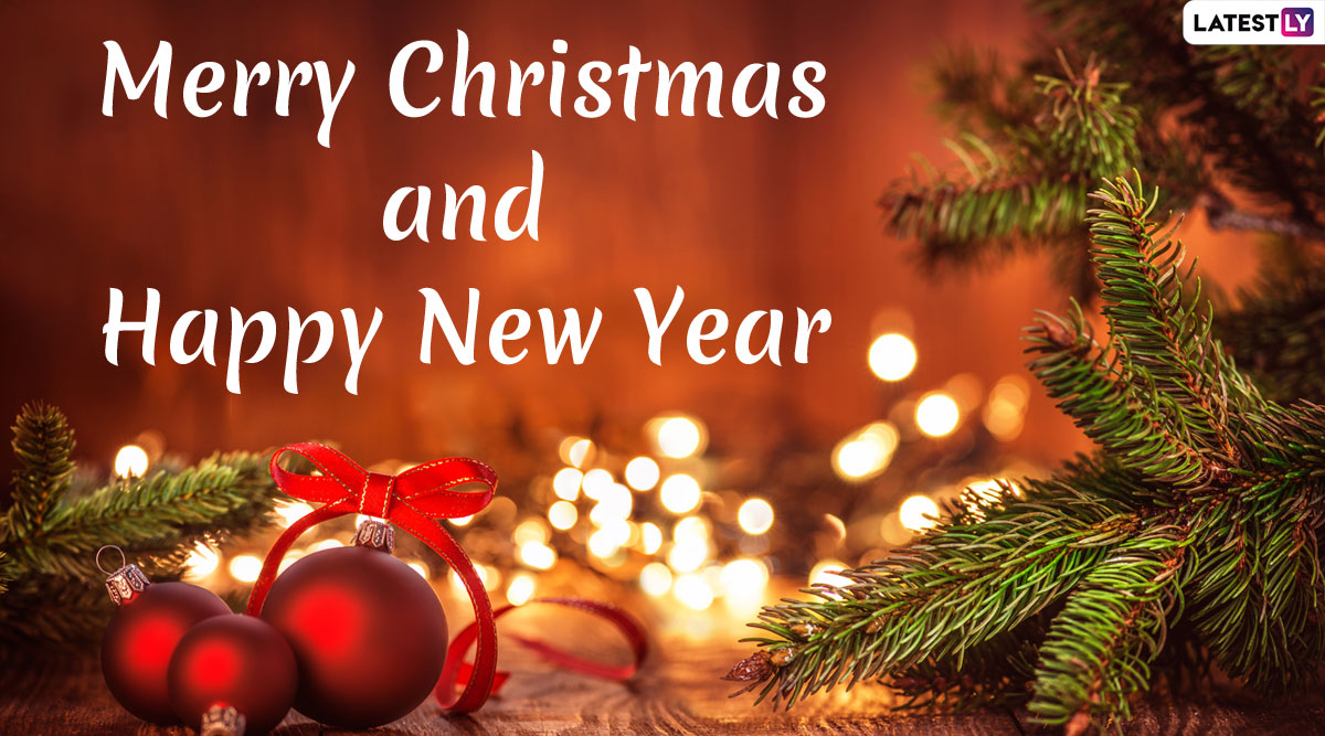 Merry Christmas 2021 Image and Happy New Year 2022 Wishes in Advance for Free Download Online: Wish Happy Holidays With Latest WhatsApp Messages and Greetings