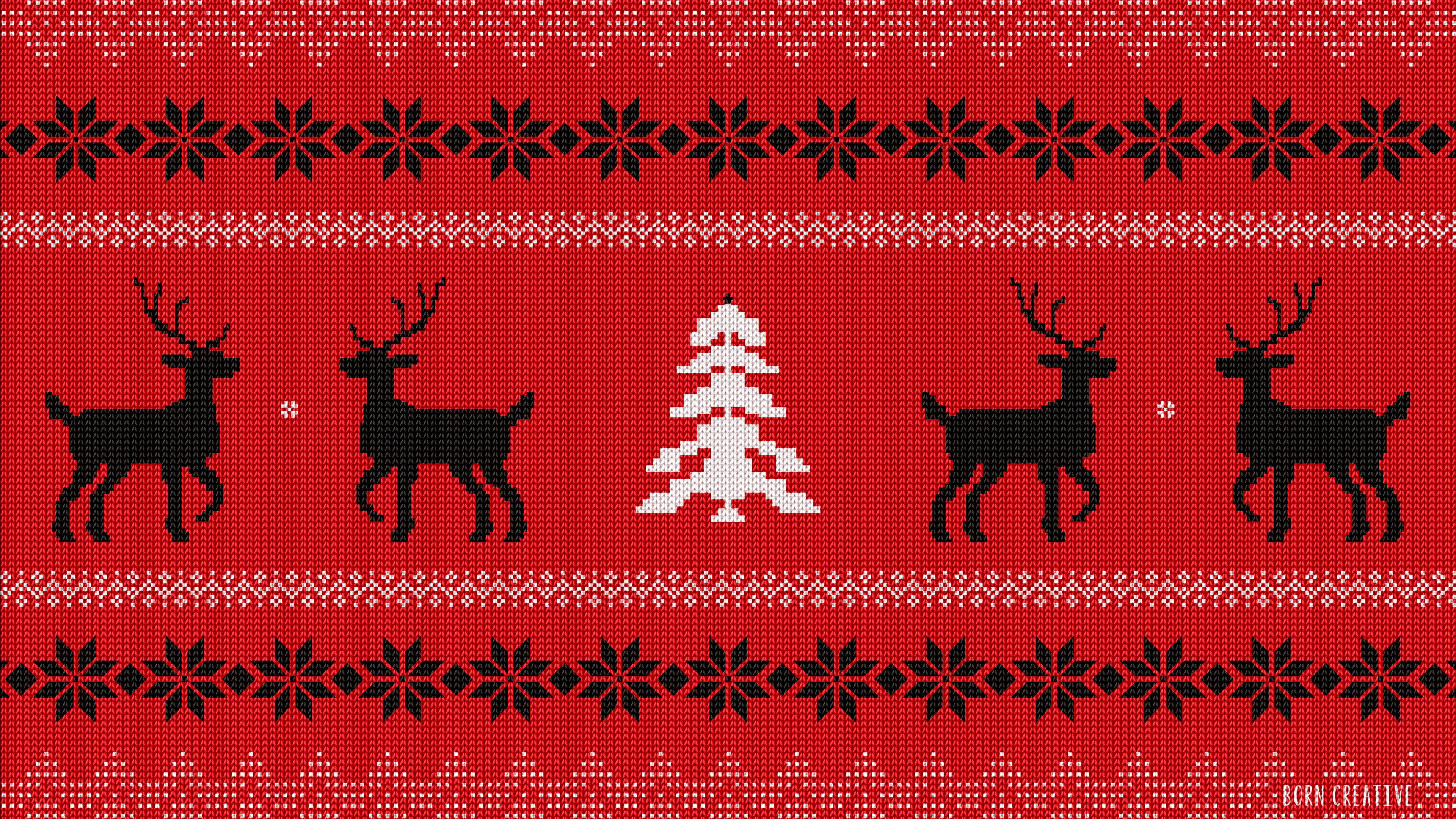 Christmas Sweater Pattern UHD 4K Wallpaper