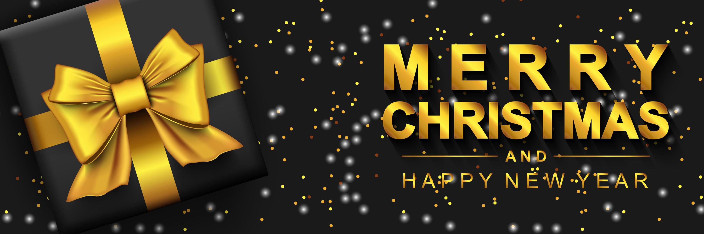 merry christmas and happy new year banner