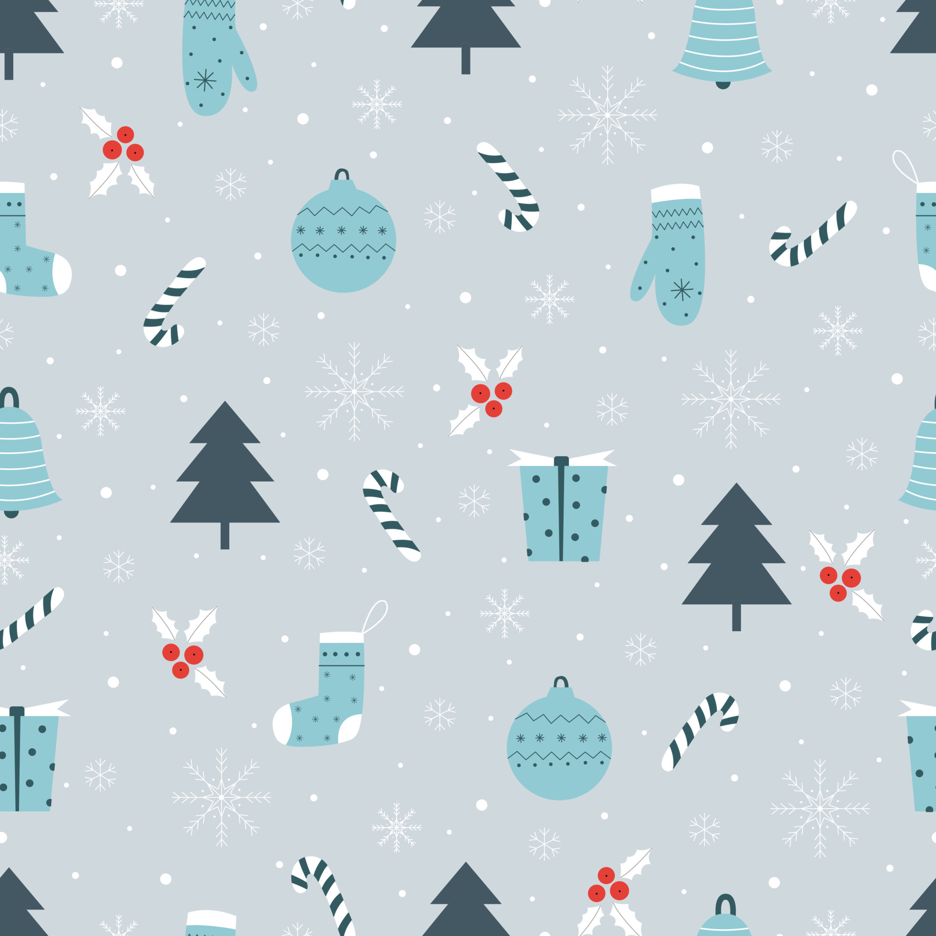Christmas Cute Print Wallpapers - Wallpaper Cave
