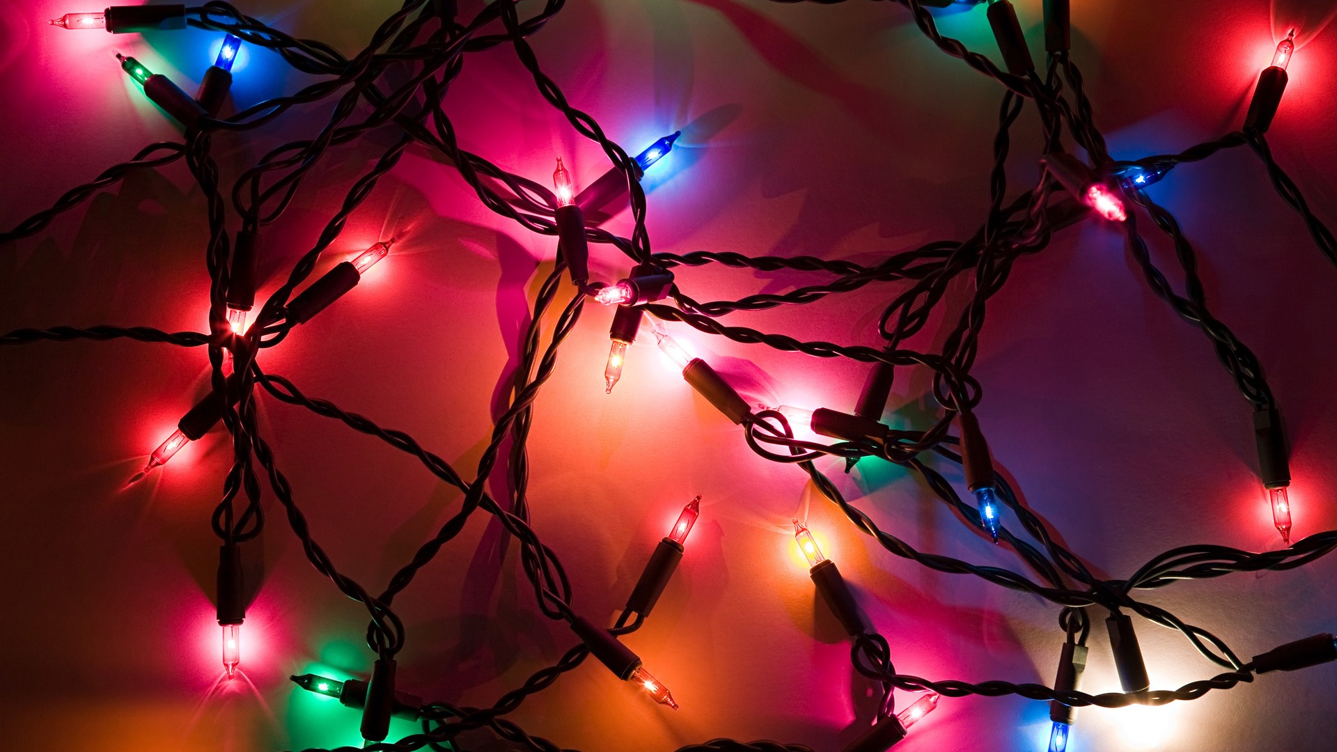 color Lighting Christmas Wallpaper