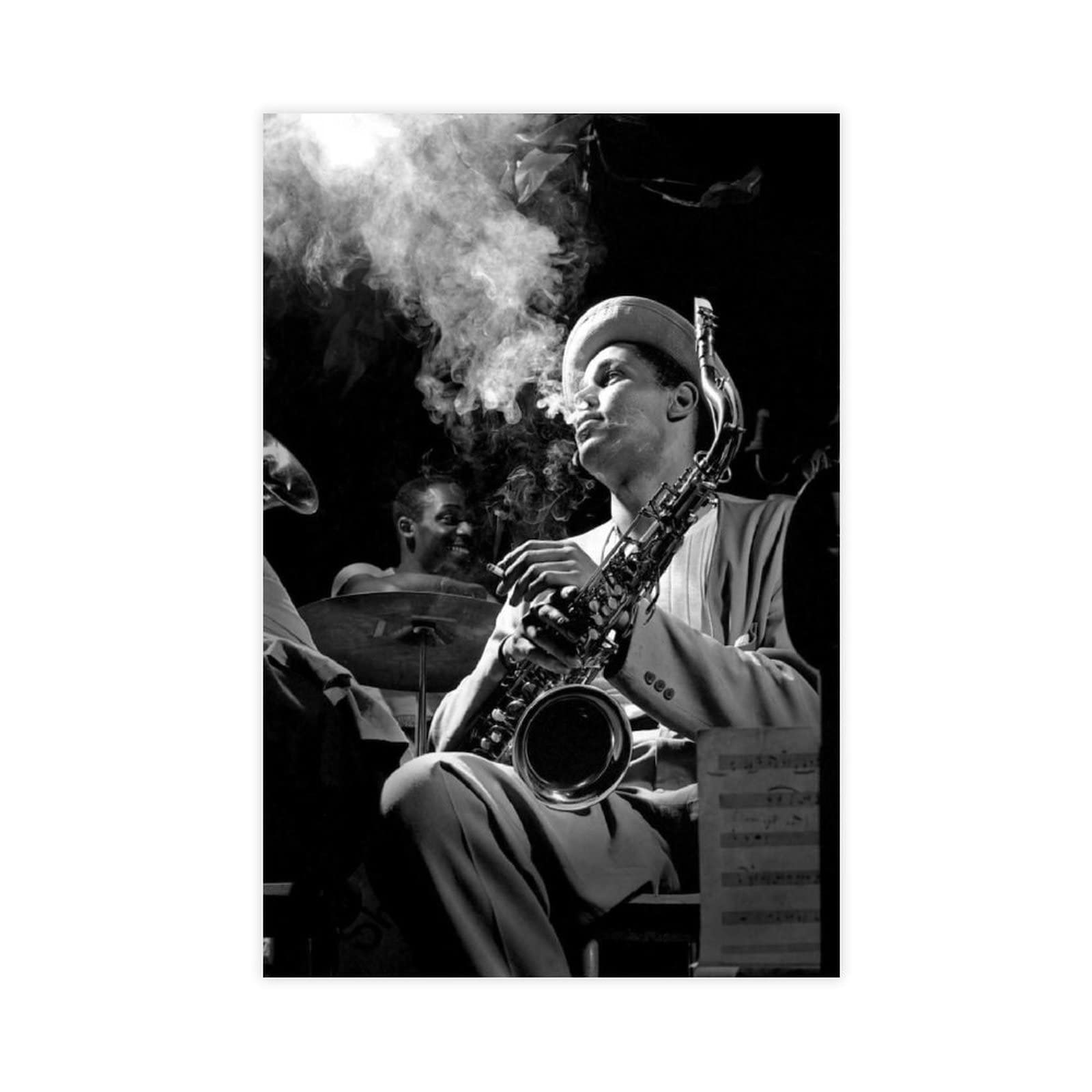WMLL Dexter Gordon, Jazz Musician Canvas Poster Wall Art Decor Print Picture Paintings for Living Room Bedroom Decoration Unframe： 12x18inch(30x45cm), Unframe：12x18inch(30x45cm), Everything Else