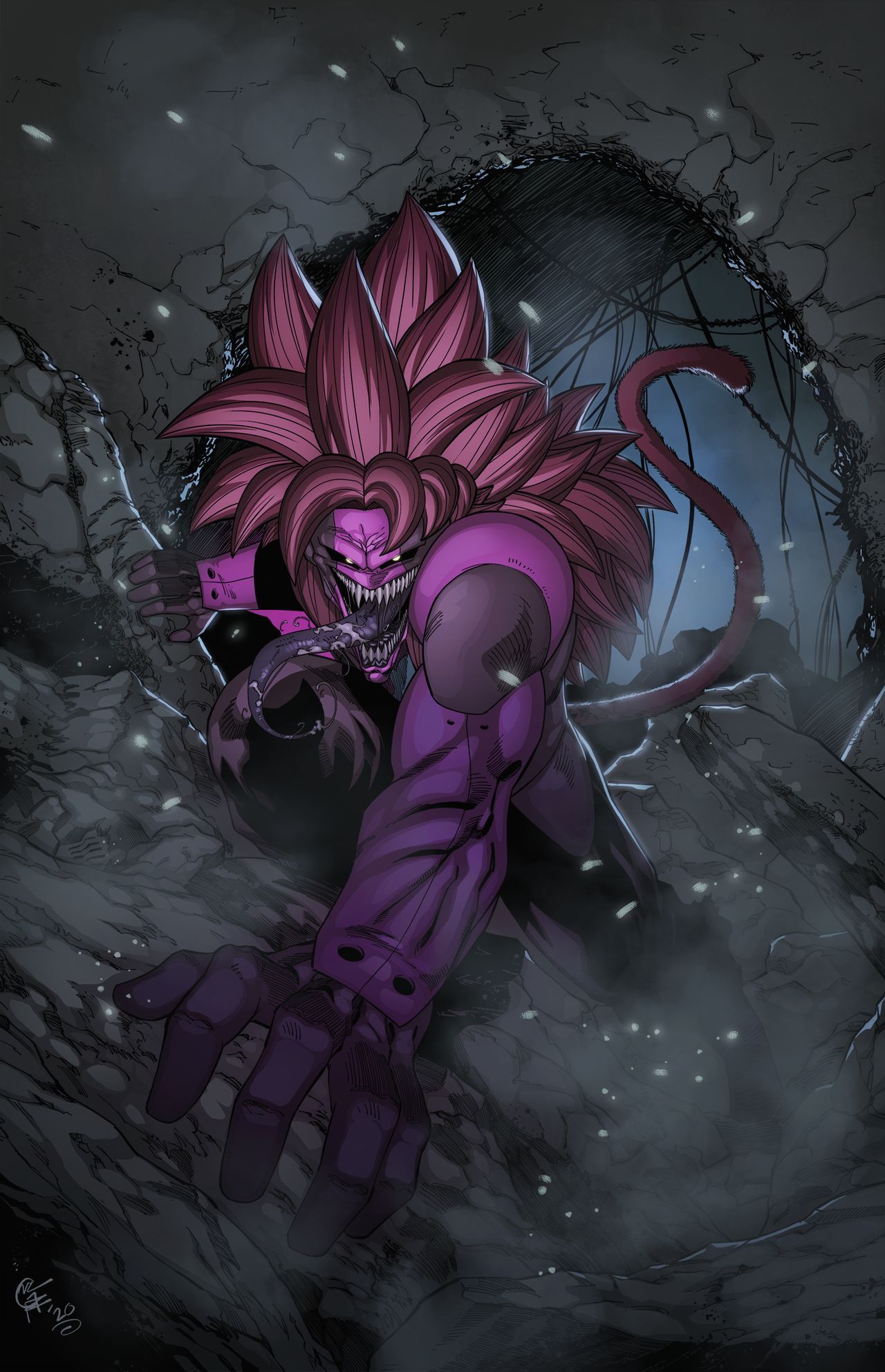 Dark Gogeta. Dragon ball super artwork, Dragon ball super art, Dragon ball art