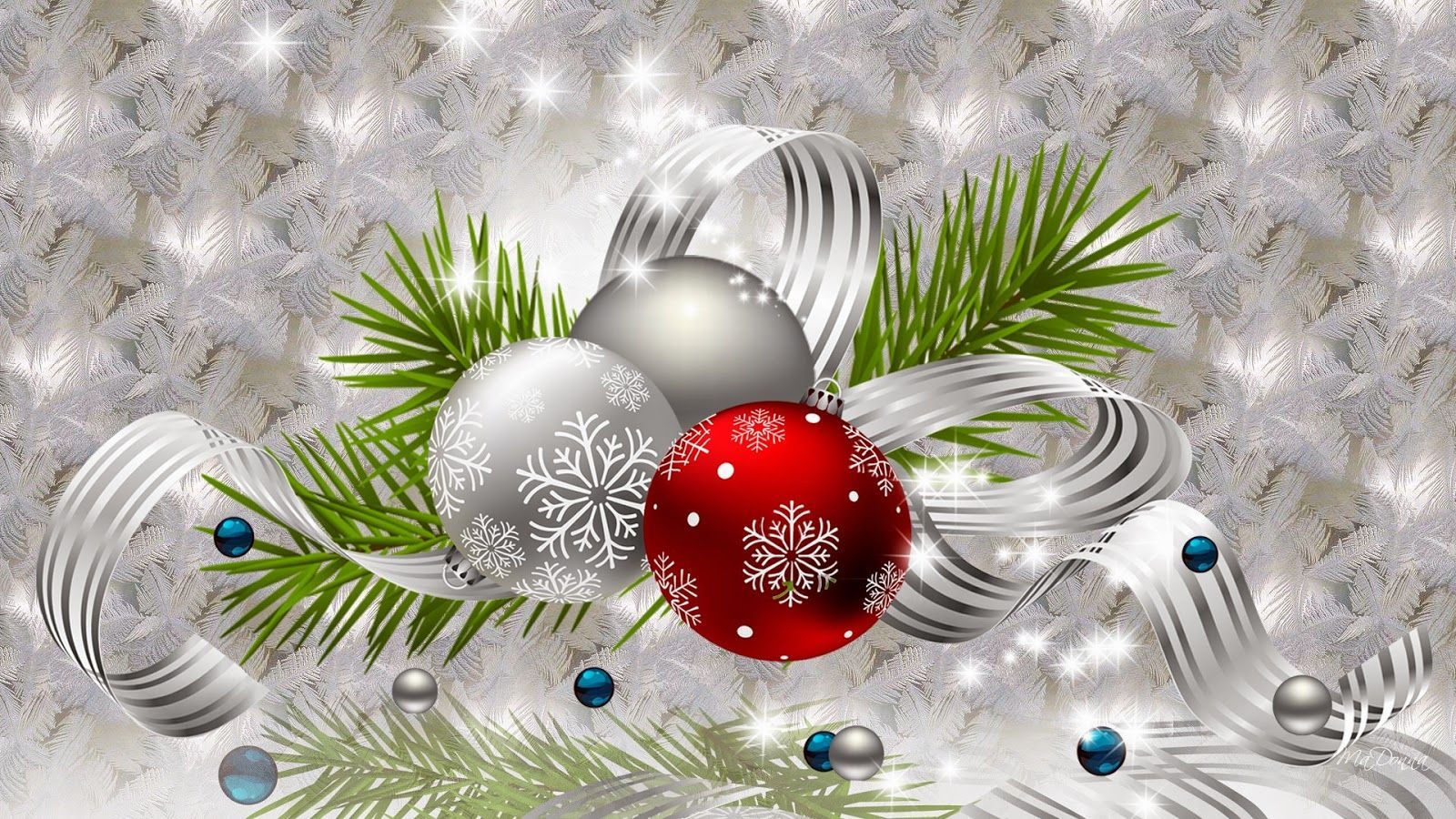 Silver Christmas Wallpaper