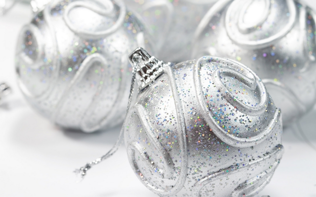 Silver Christmas decorations