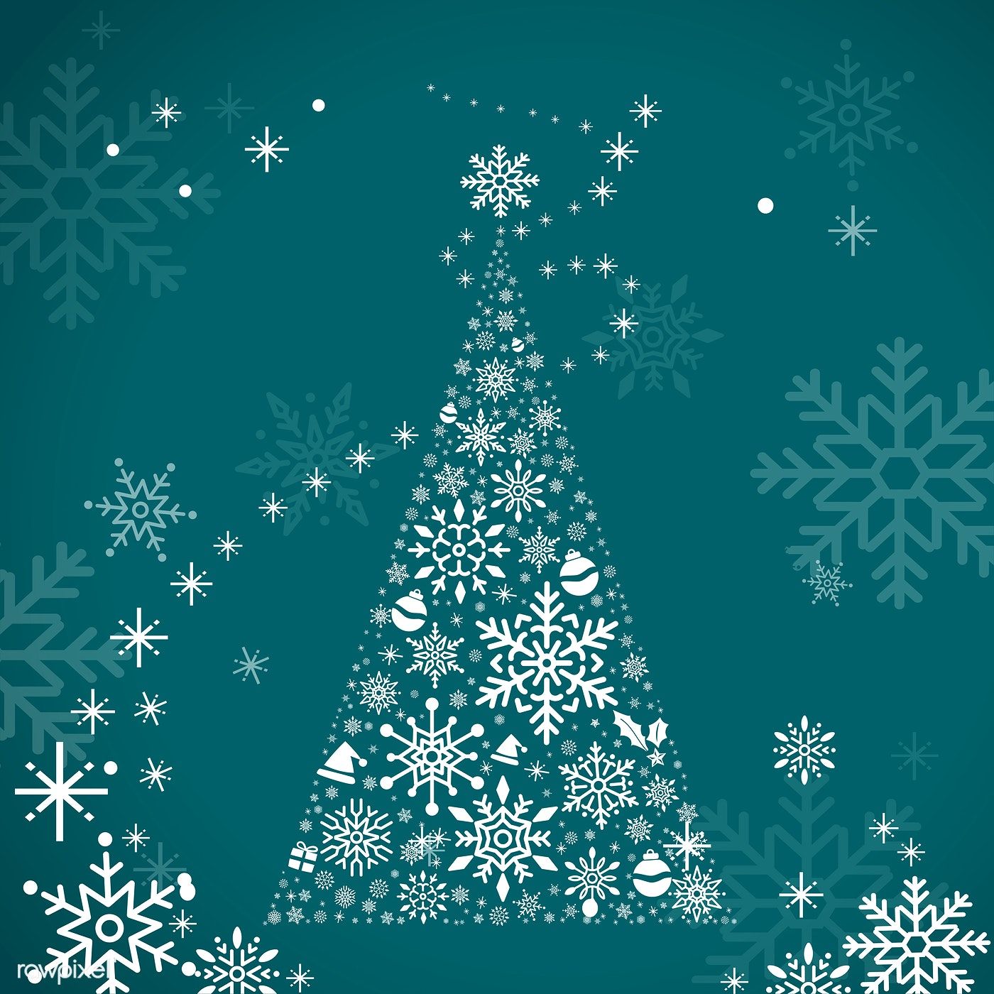 Green Christmas winter holiday background with snowflake and Christmas tree vector. f. Blue christmas tree, Christmas tree background, Merry christmas typography