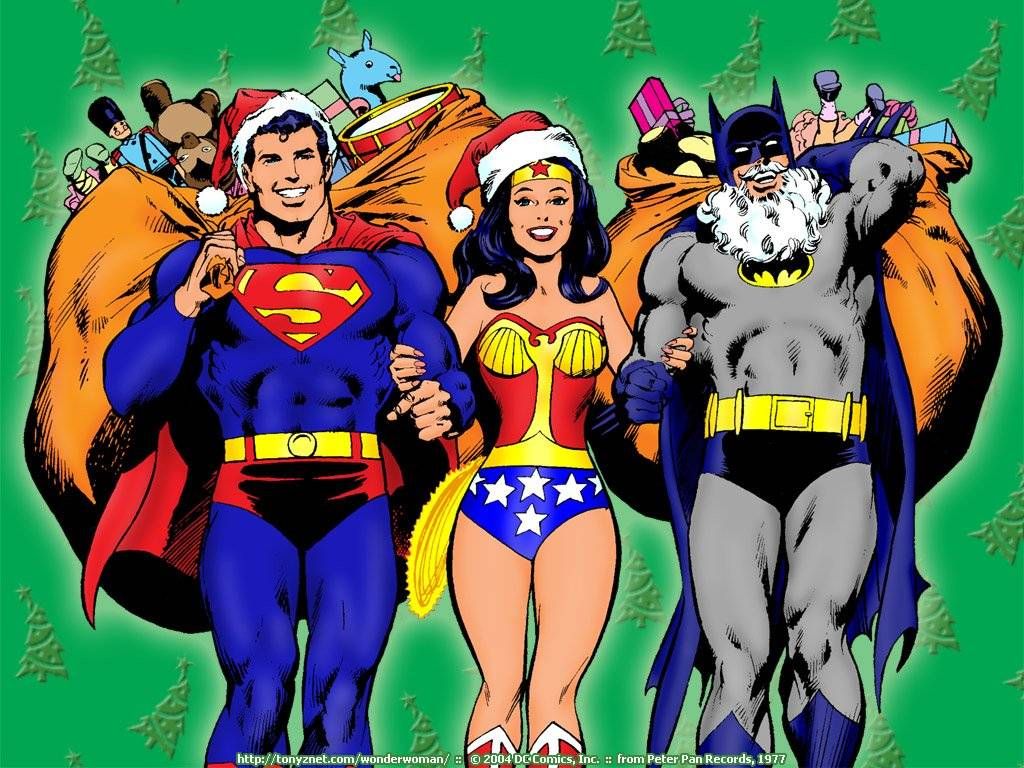 Superheroes Christmas Wallpaper. Batman, mulher maravilha, Super heroi, Batman