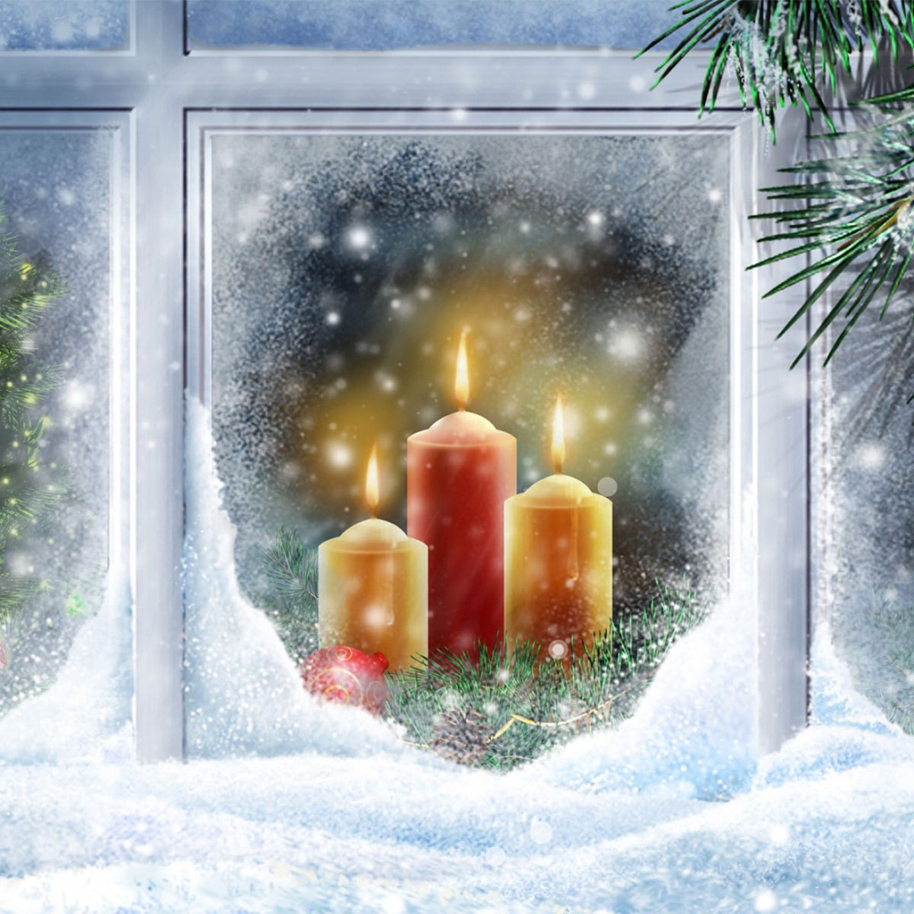 candle in the window. Christmas wallpaper, Vintage christmas cards, Christmas desktop