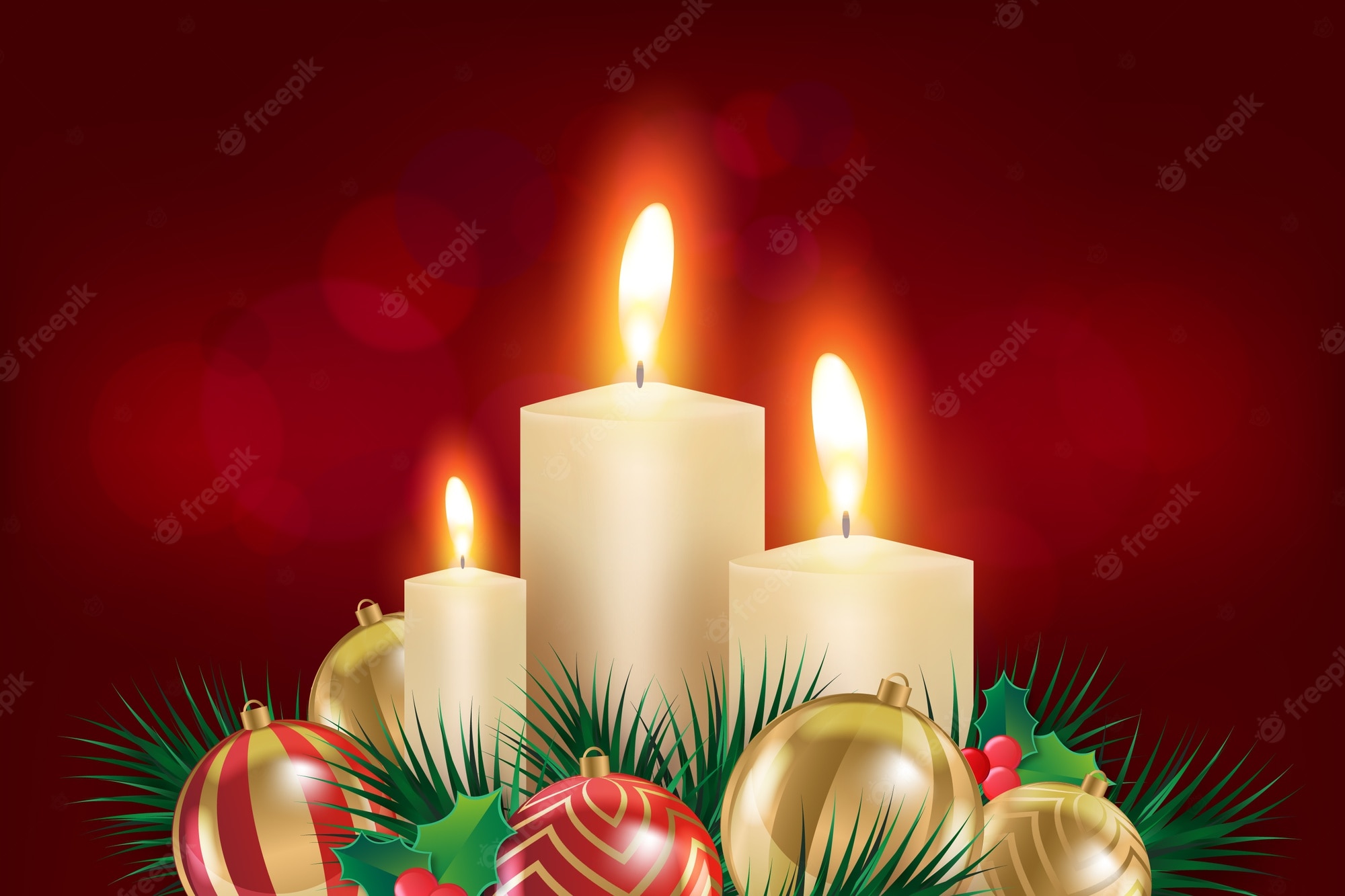 Christmas candle Image. Free Vectors, & PSD