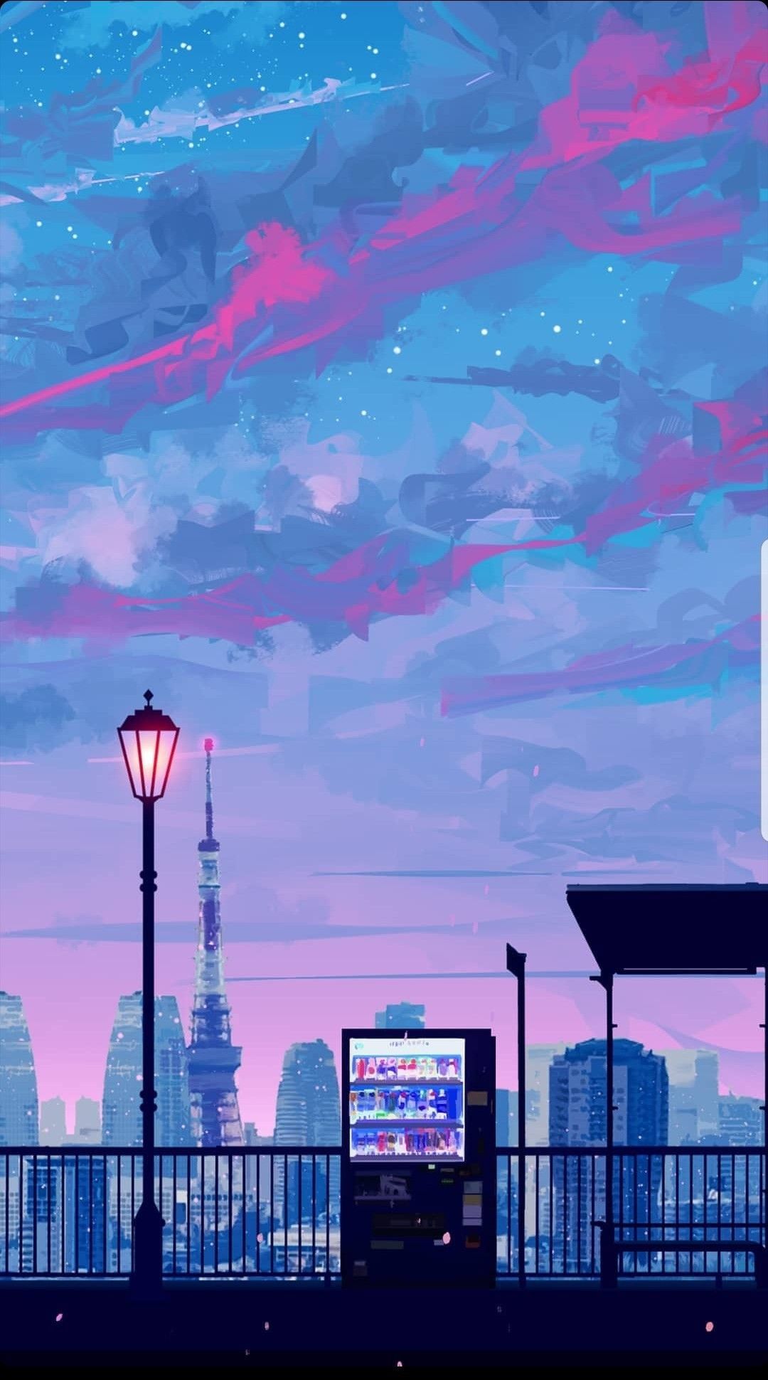 Pastel Aesthetic City iPhone Wallpaper