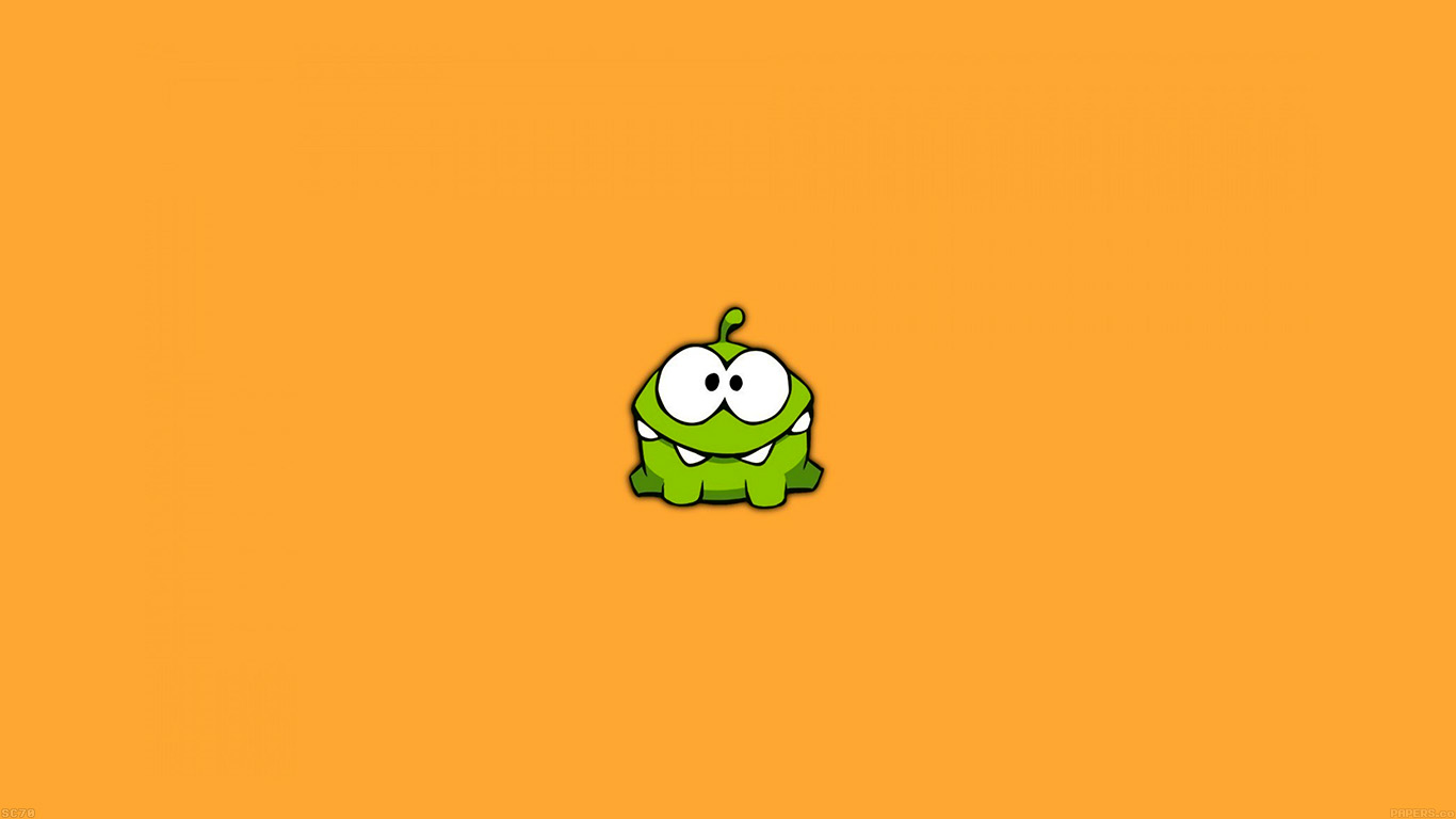 wallpaper for desktop, laptop. game art cut the rope om nom cute minimal