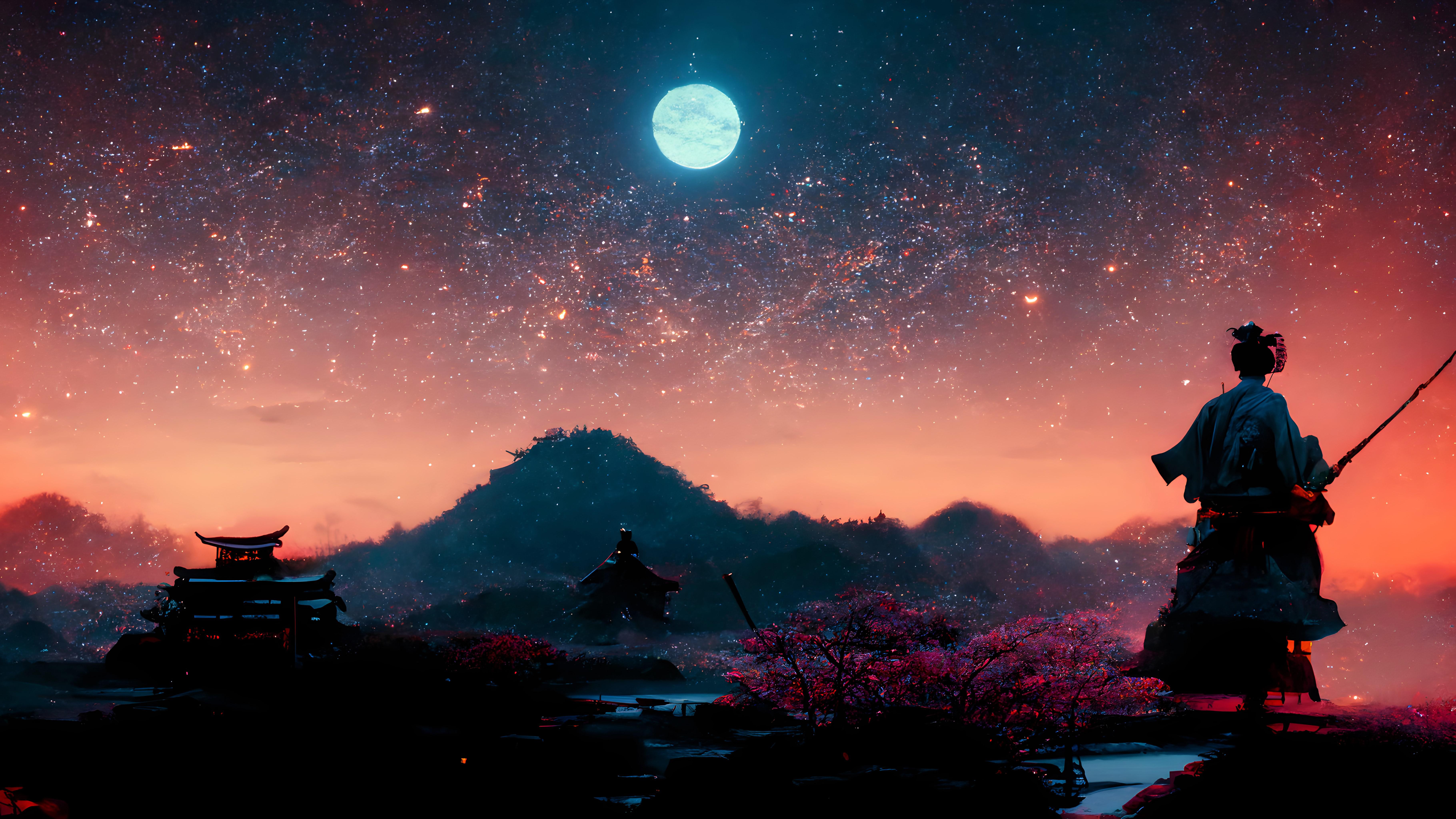 Samurai 4K wallpaper for your desktop or mobile screen free and easy to download