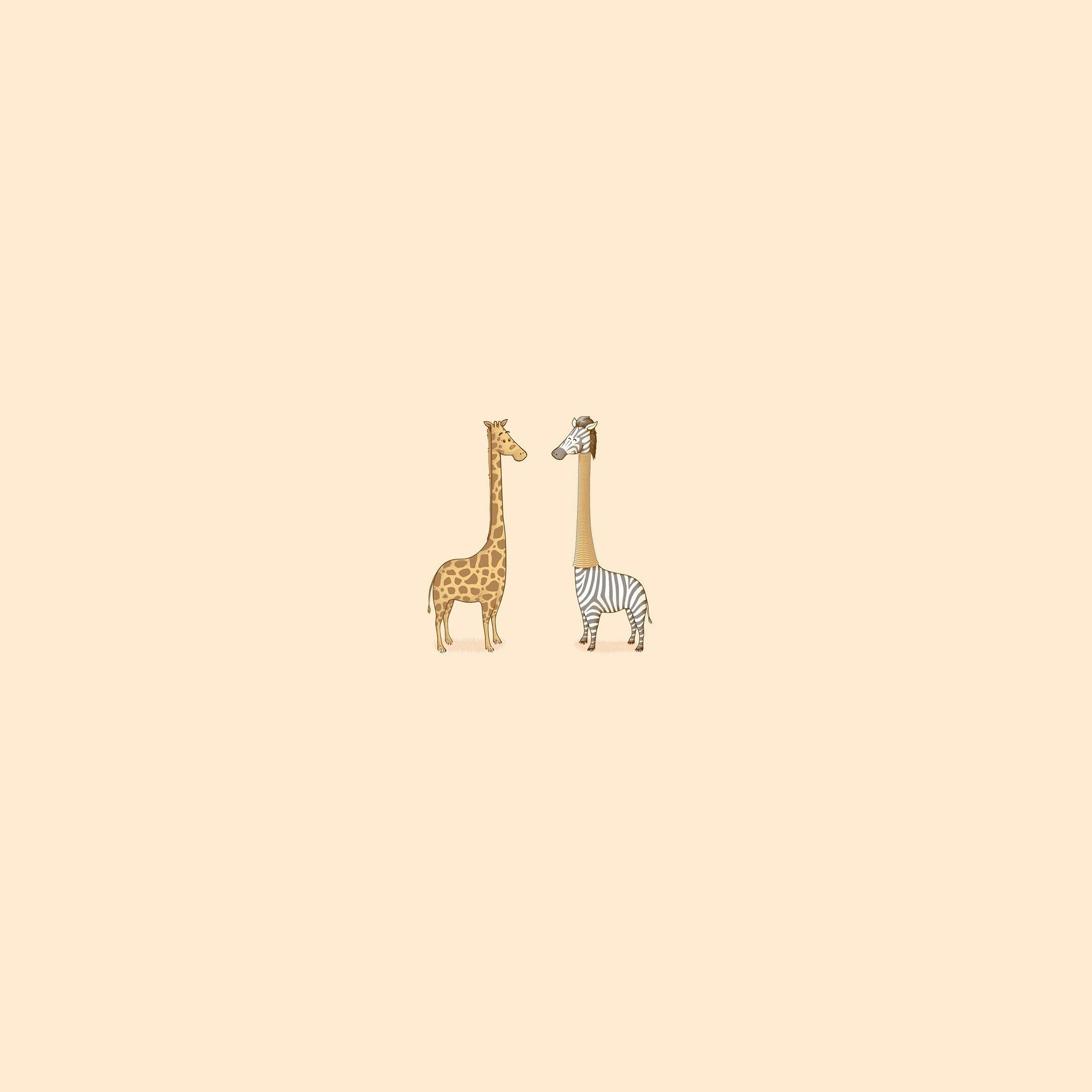 Cute Giraffe Yellow Animal Minimal