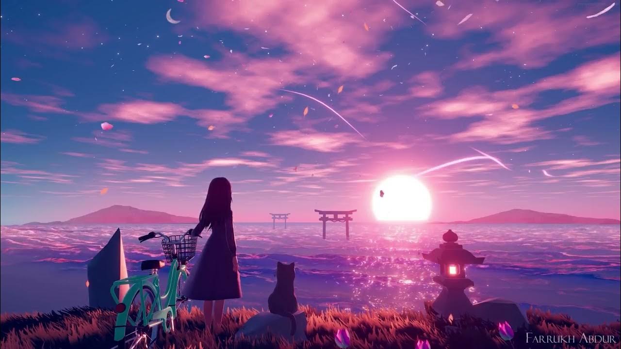 Relaxing Anime Sky Live Wallpaper Background for Windows & Mac (4K UHD) 1 HOUR SCREENSAVER