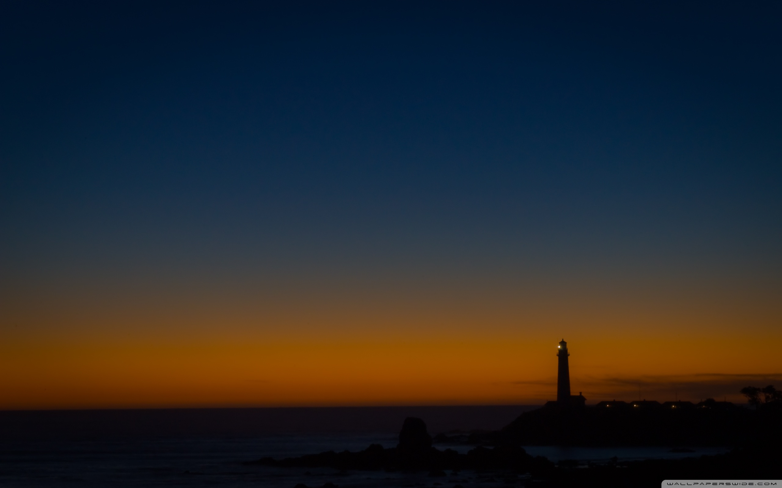 Lighthouse At Night Ultra HD Desktop Background Wallpaper for: Multi Display, Dual Monitor, Tablet