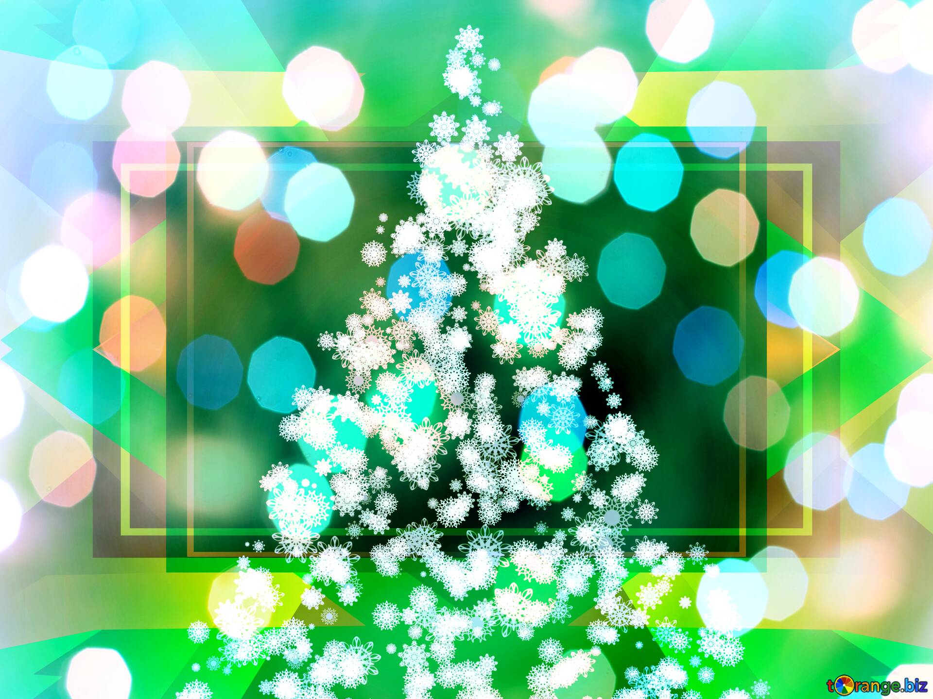 Download Free Picture Snowflake Tree Christmas Design For Greeting Card. Frame Illustration, Merry Xmas Snow Flake Header Or Banner, Wallpaper Or Backdrop Decor On CC BY License Free Image Stock TOrange.biz