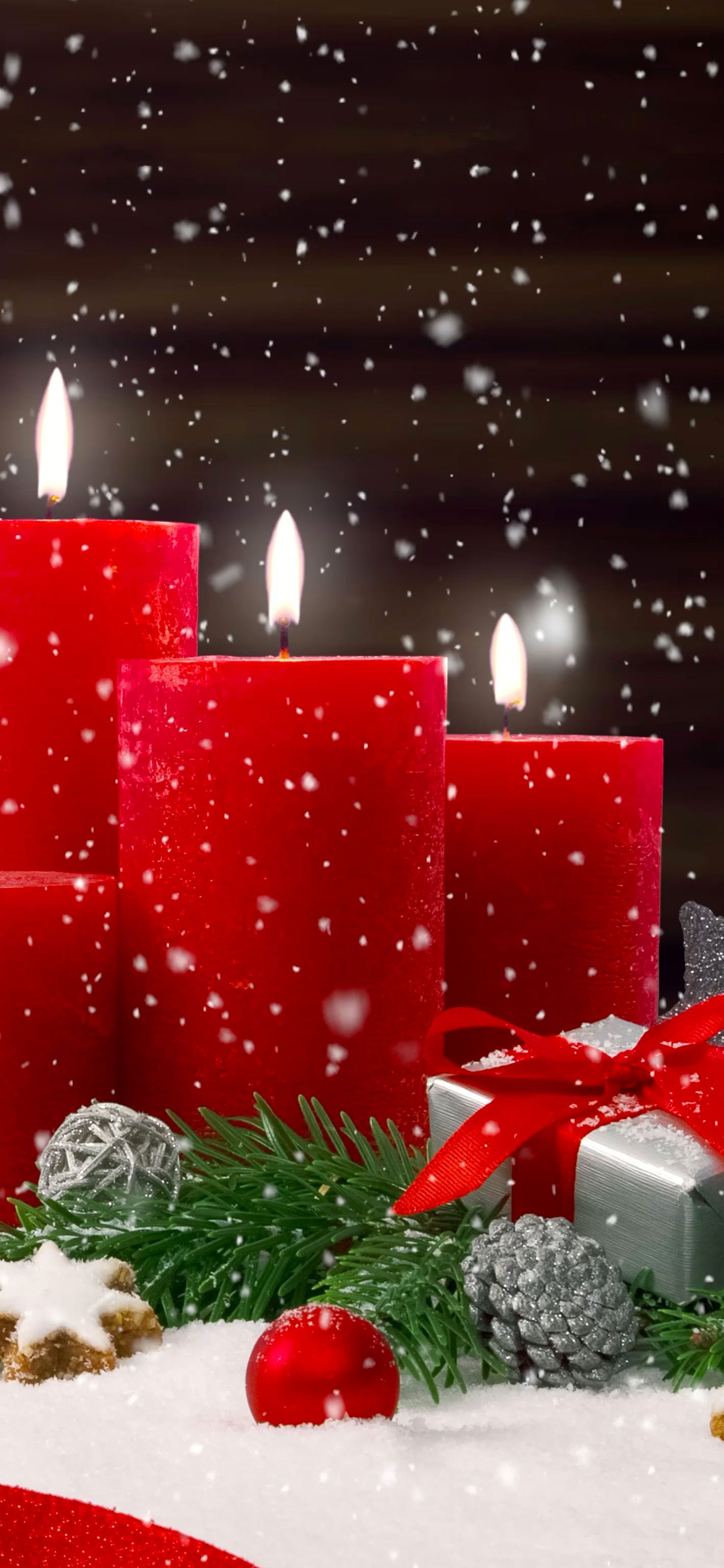 Christmas Candles. LIVE Wallpaper. Christmas tree wallpaper iphone, Christmas tree wallpaper, Christmas live wallpaper