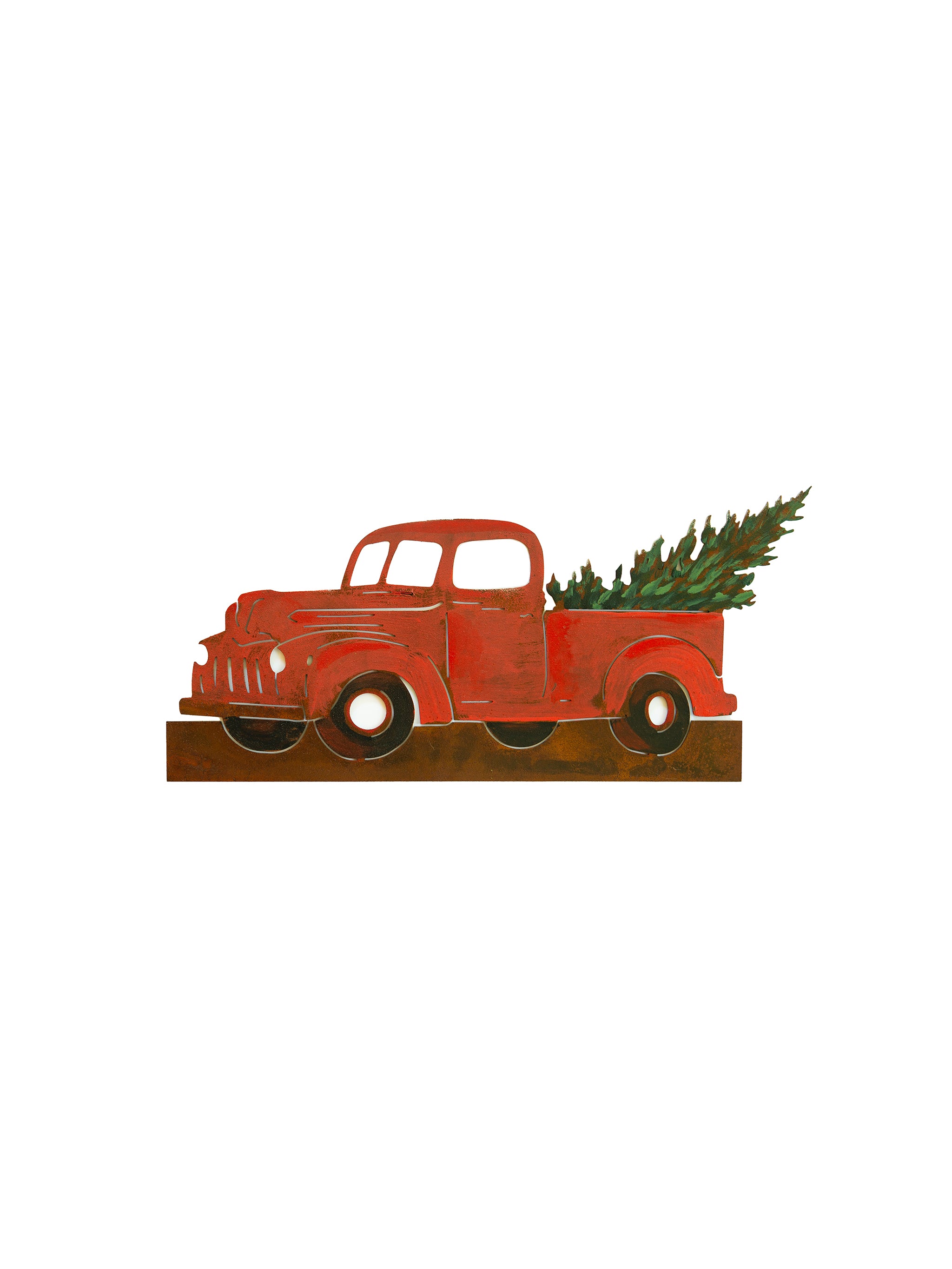 Shop the Vintage Metalworks Red Truck with Tree at Weston Table