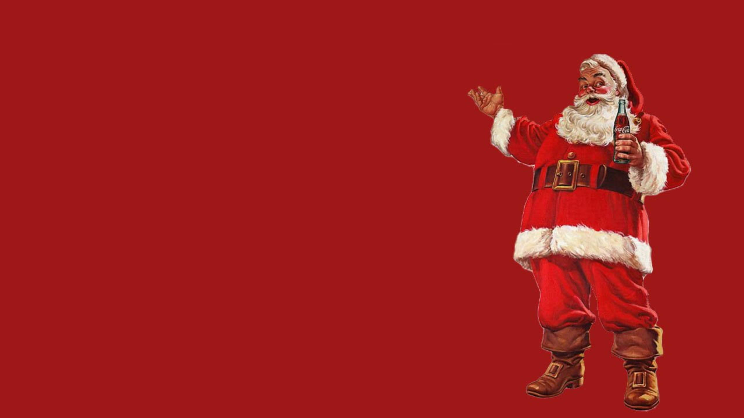 Download Santa Claus With Coca Cola Wallpaper