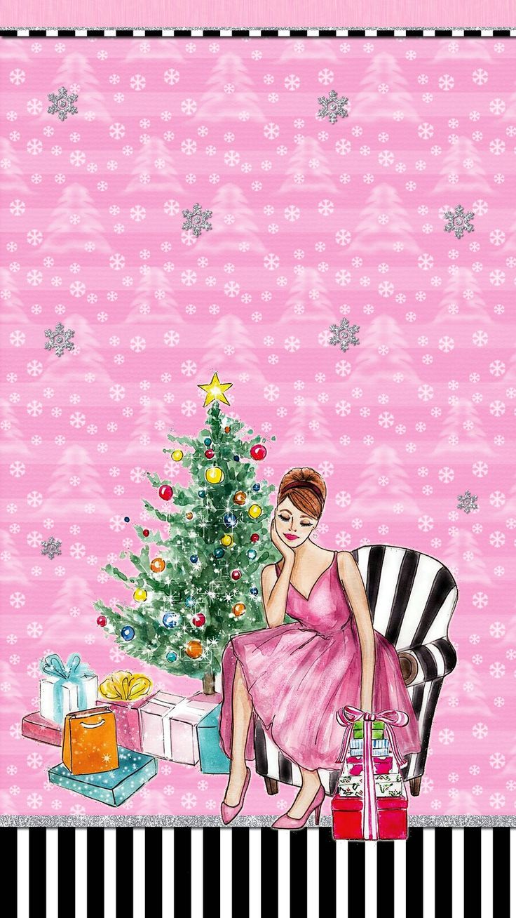 xmas #girl #wallpaper #iphone #android #theme #holiday #christmas. Cute christmas wallpaper, Holiday wallpaper, Christmas wallpaper