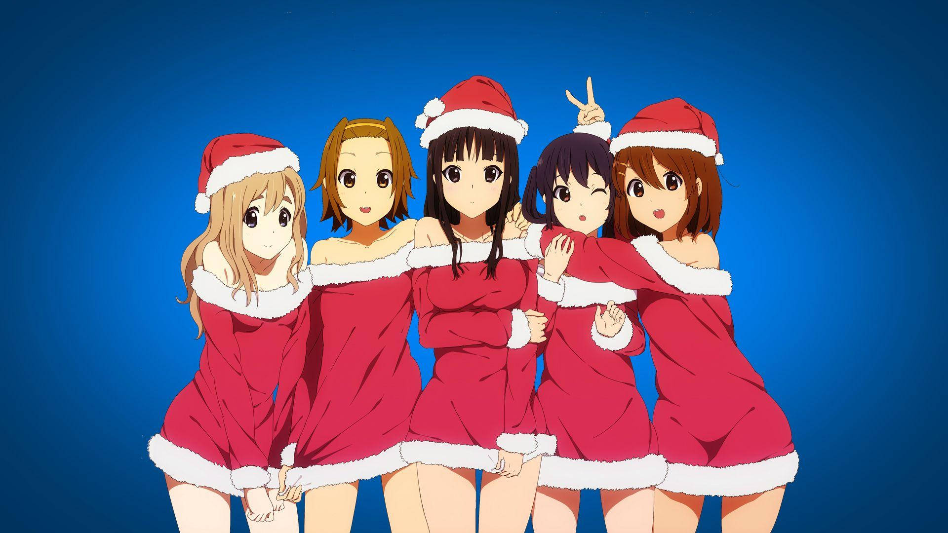 Download Anime Christmas K On Santa Girls Wallpaper