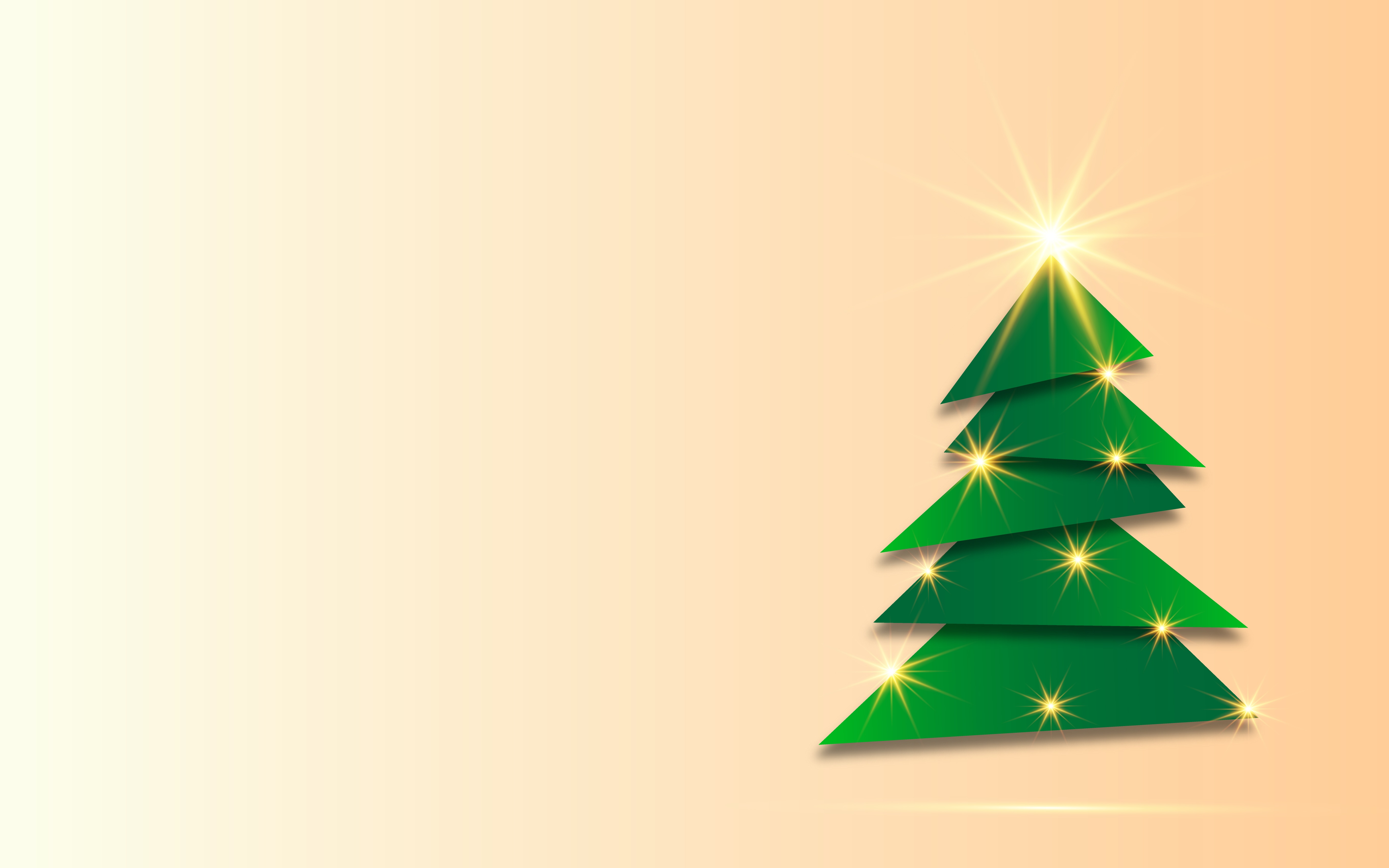 Christmas Tree Minimalist Wallpaper:5440x3400