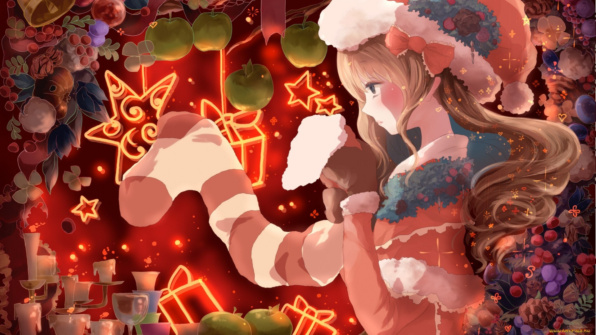 Christmas Anime Girl Wallpaper