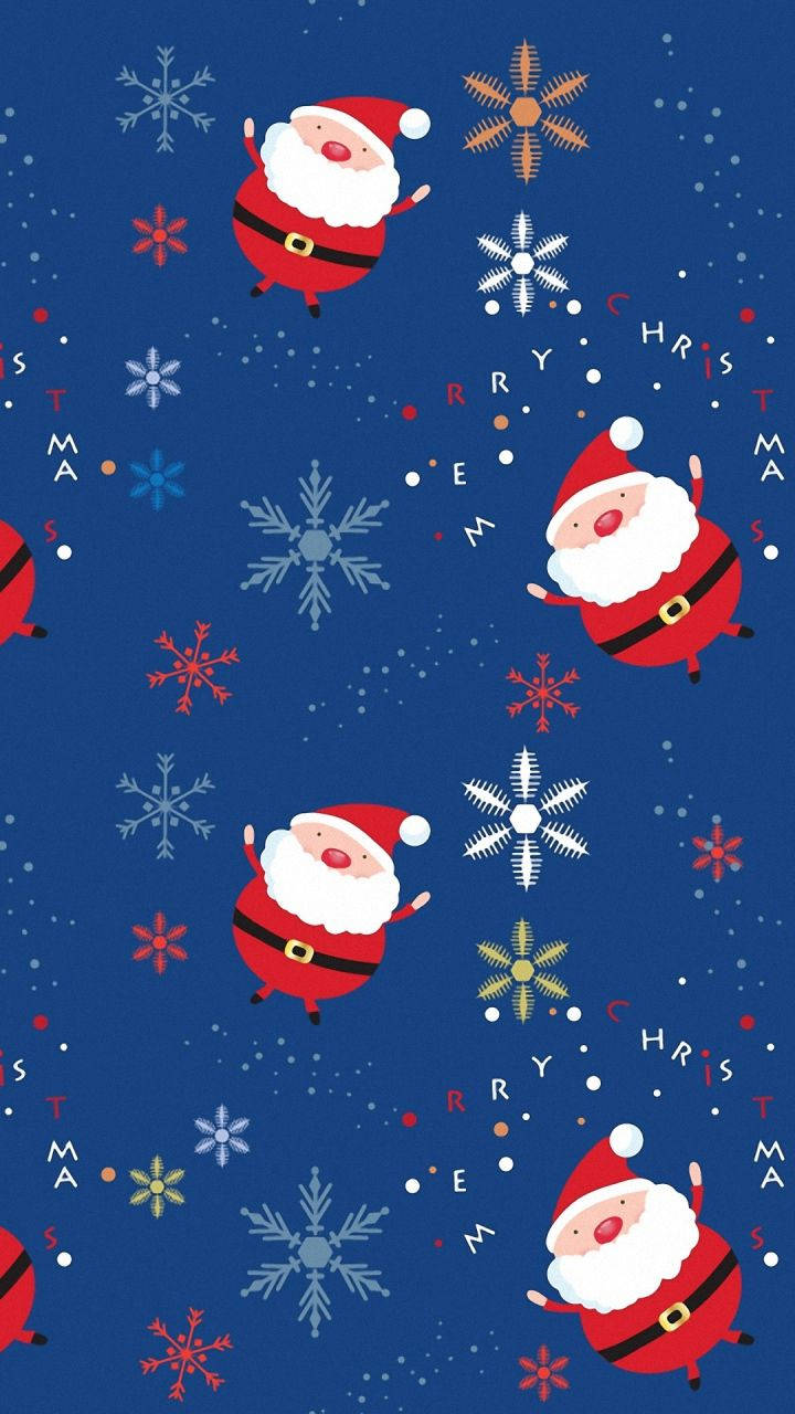 Download Christmas Santa Snowflake Wallpaper