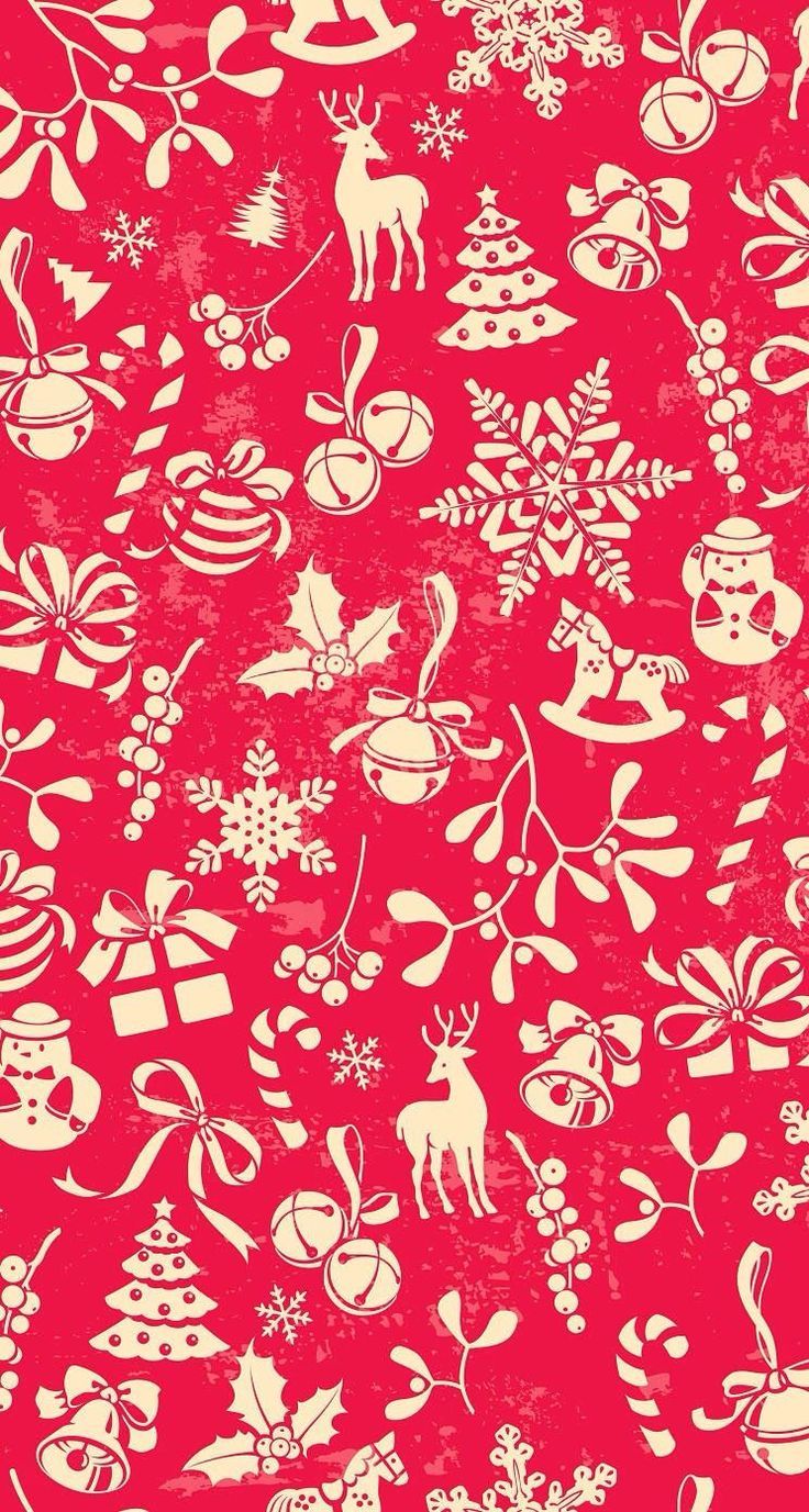 Merry Christmas Vintage Reindeer Illustration iPhone 8 Wallpapers Free  Download