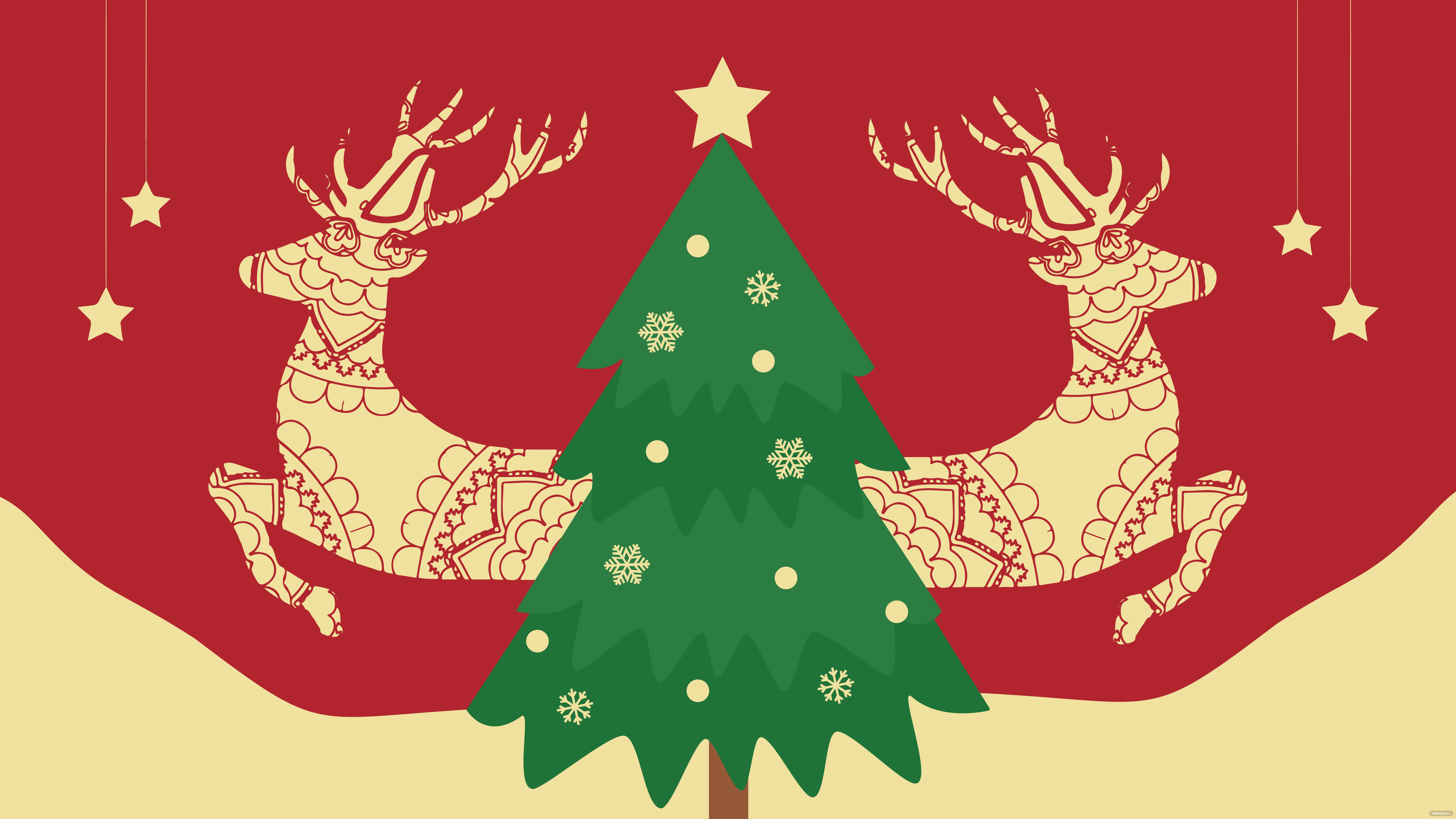 Christmas Wallpaper Background, Illustrator, JPG, PSD, PNG, PDF, SVG