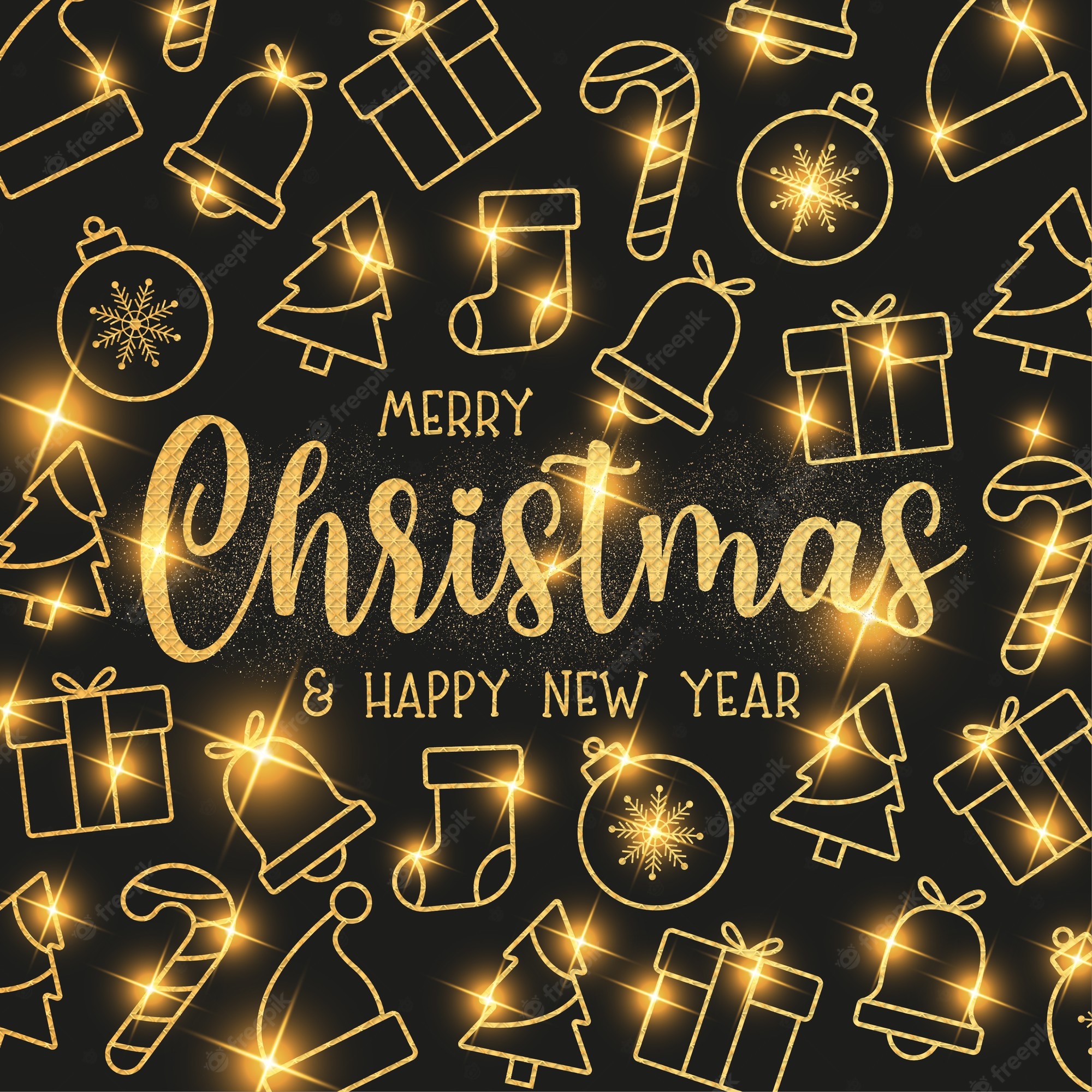 Christmas Cute Gold Wallpapers Wallpaper Cave