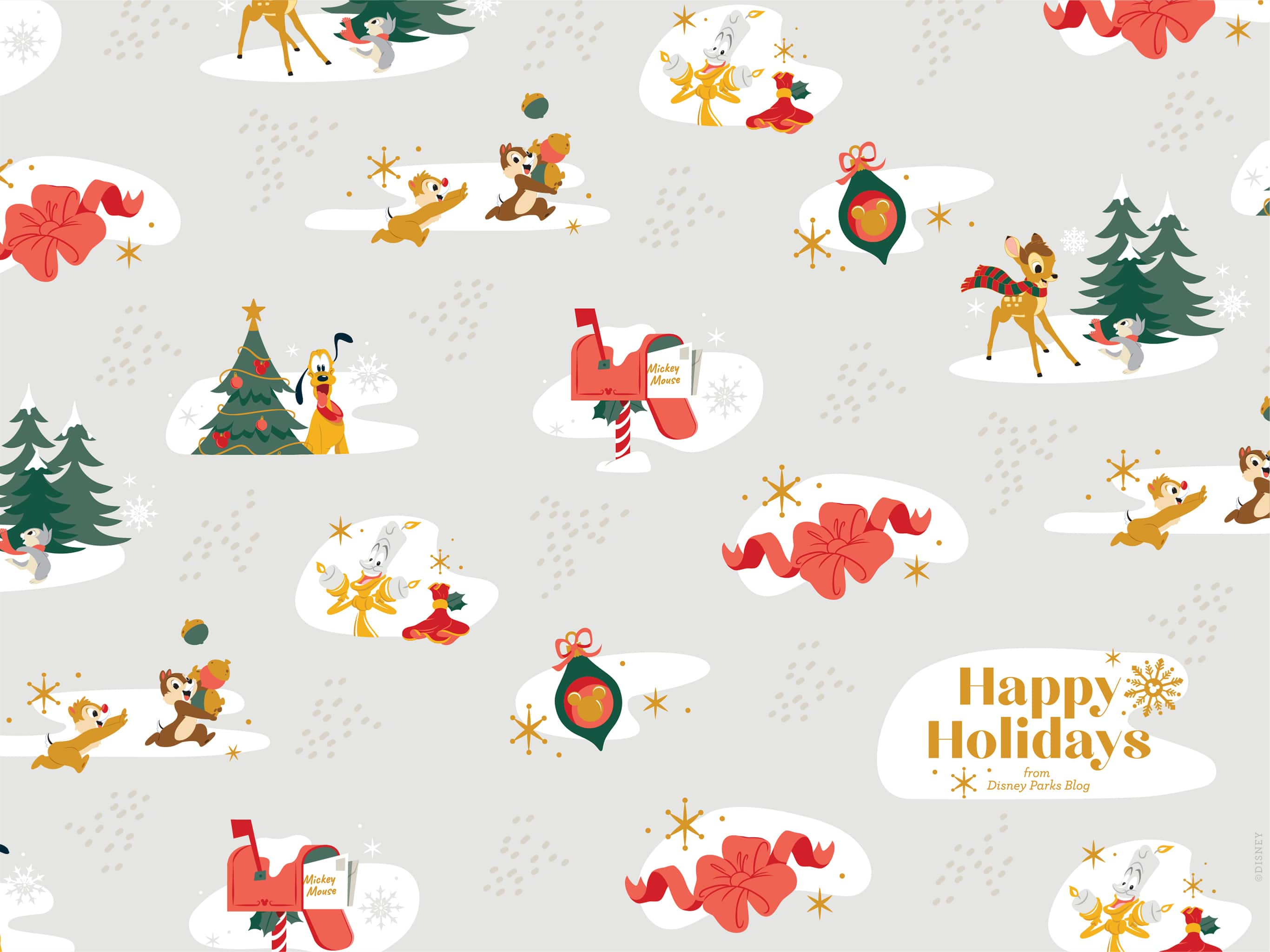 Holiday Wrapping Paper Wallpaper