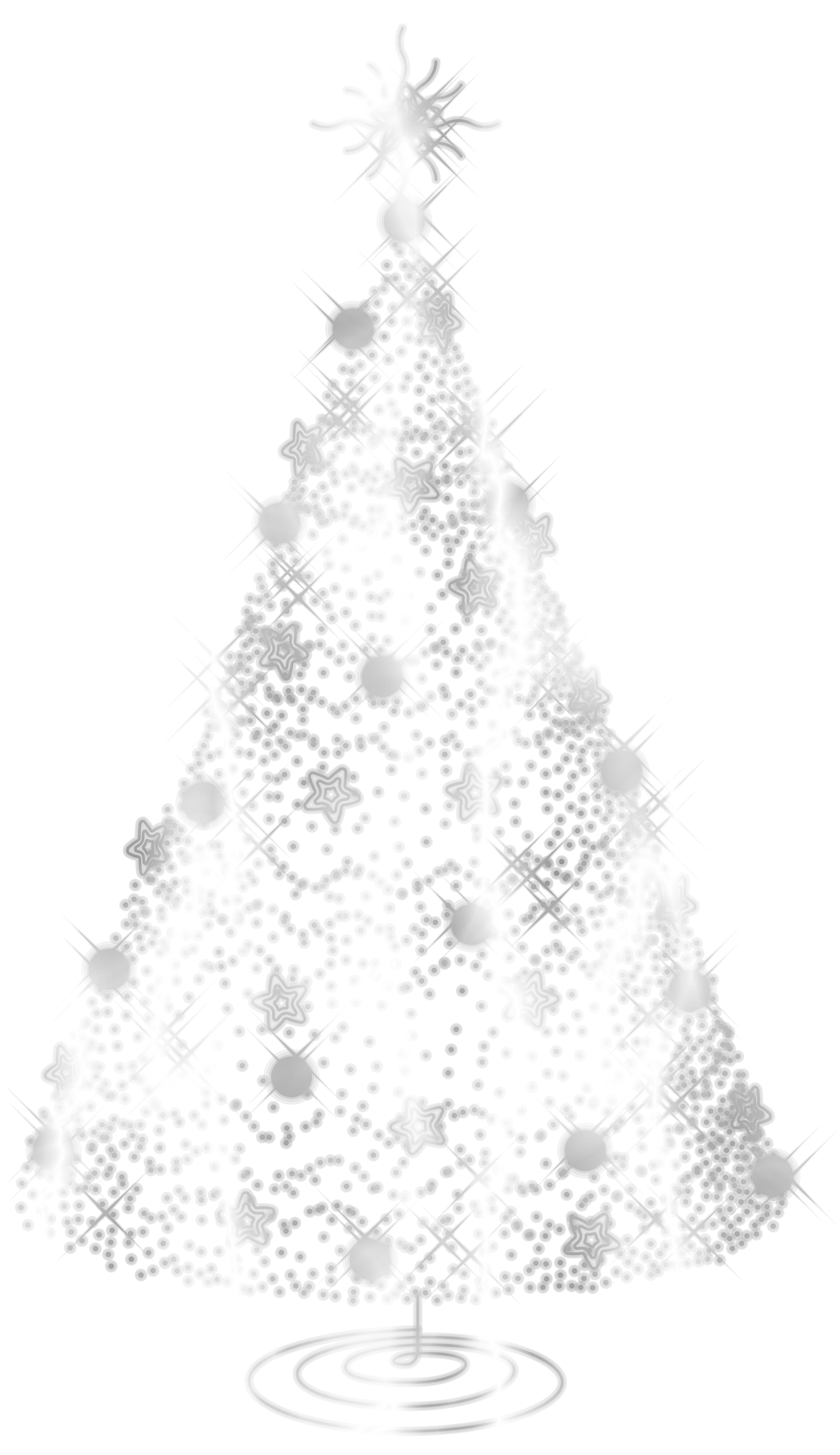 Transparent Silver Decorative Christmas Tree PNG Clipart​-Quality Free Image and Transparent PNG Clipart