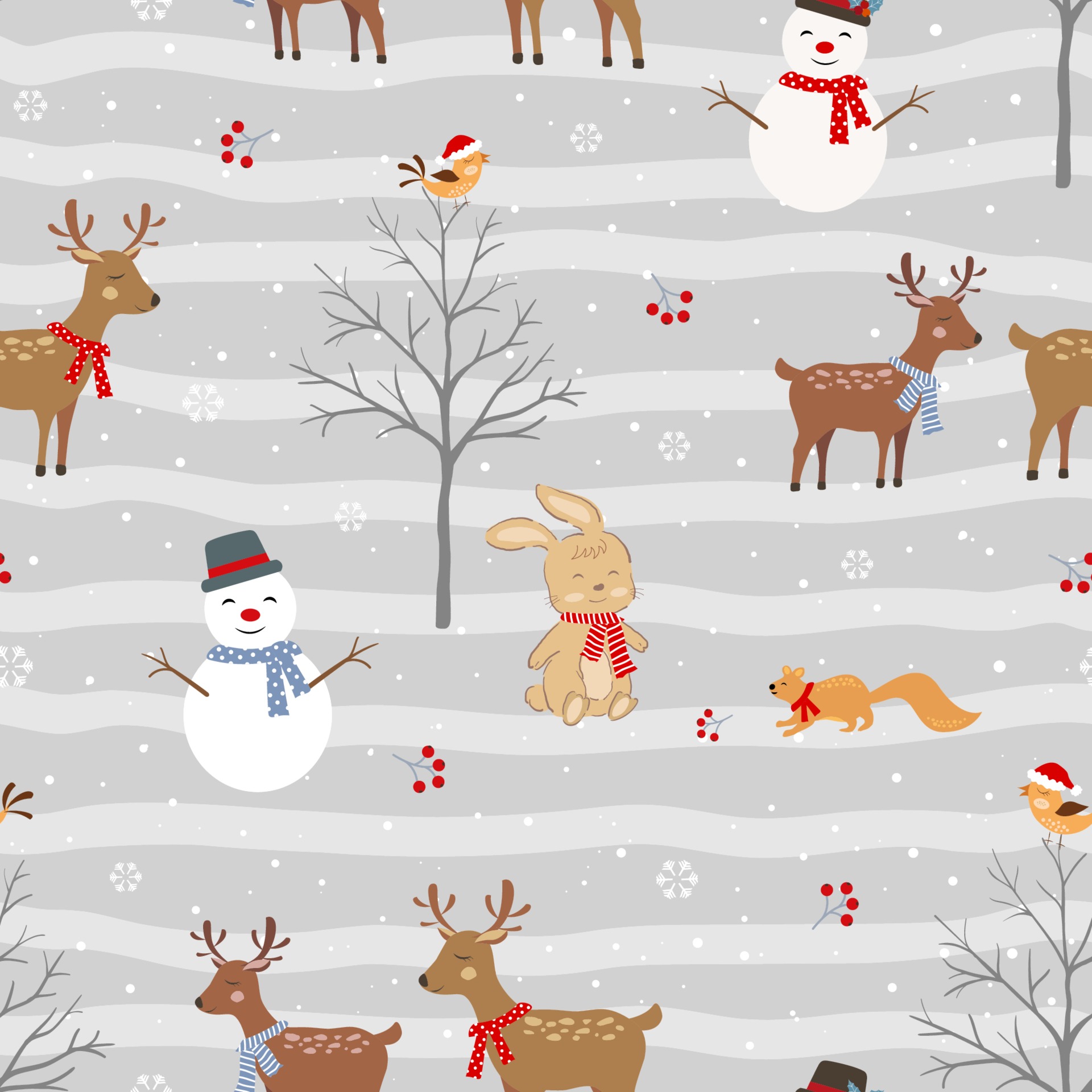 Christmas Animal Cute Wallpapers - Wallpaper Cave