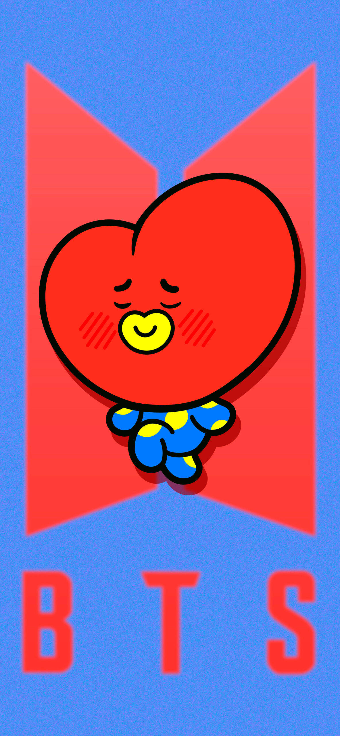 Download Bt21 Tata On Bts Logo Wallpaper