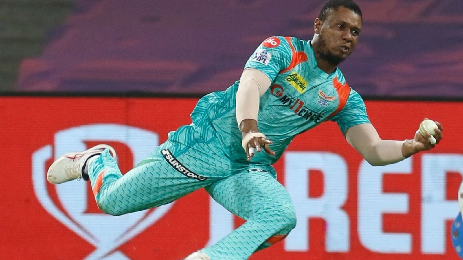 Don't think you caught it on camera but he didn't know catch was going to him'