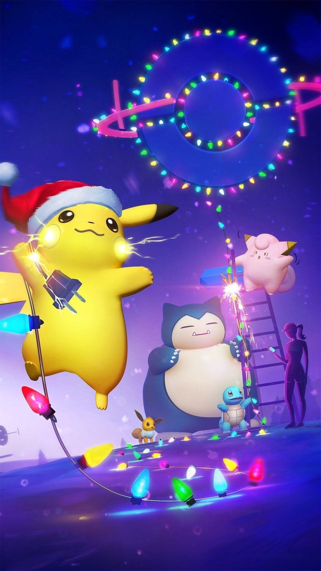 Download Pikachu And Friends Christmas Pokemon iPhone Wallpaper