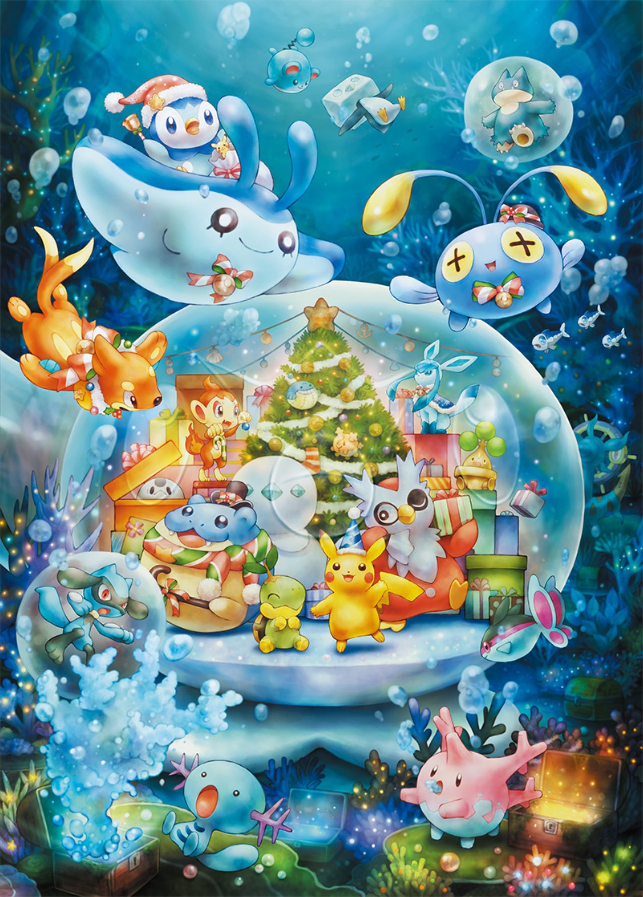 Download Whitethemed Pokémon Christmas Party Wallpaper  Wallpaperscom