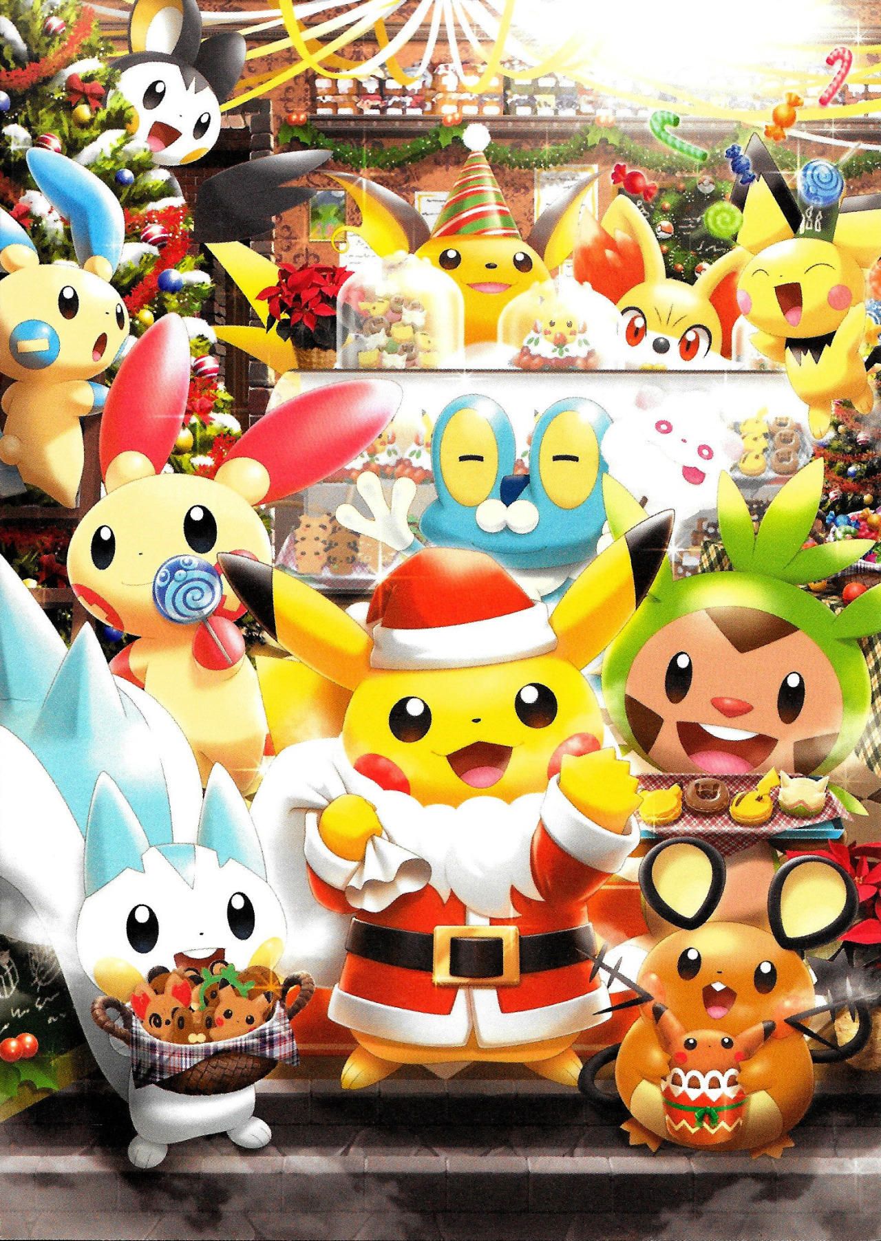 Pikachu Gift Pokemon Christmas 4K Wallpaper iPhone HD Phone 6040h