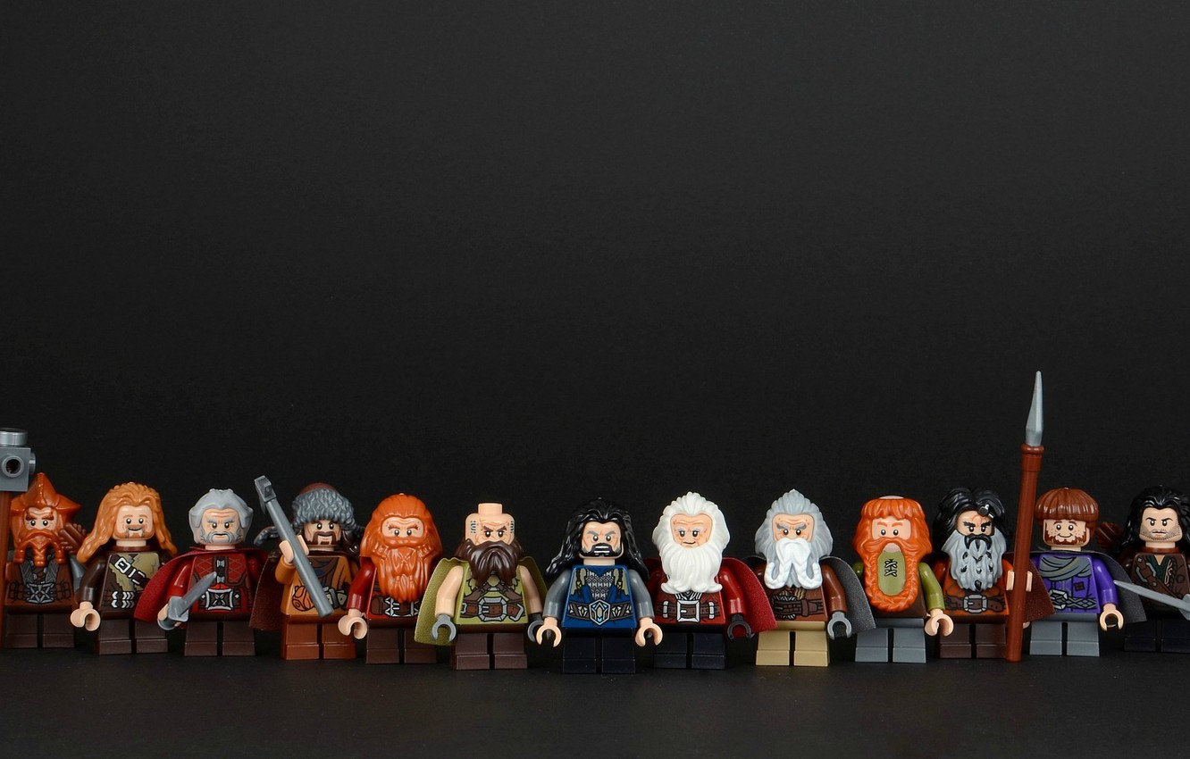 Wallpaper background, LEGO, dwarves, figures, Lego, The hobbit, The Hobbit image for desktop, section разное